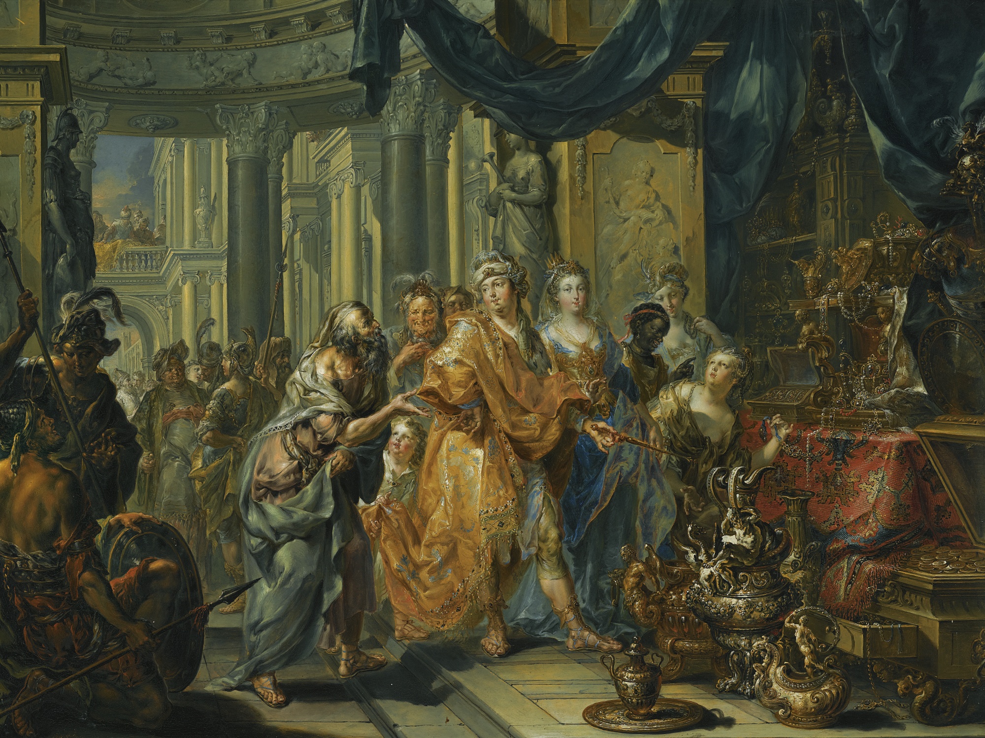 Croesus and Solon by Johann Georg Platzer