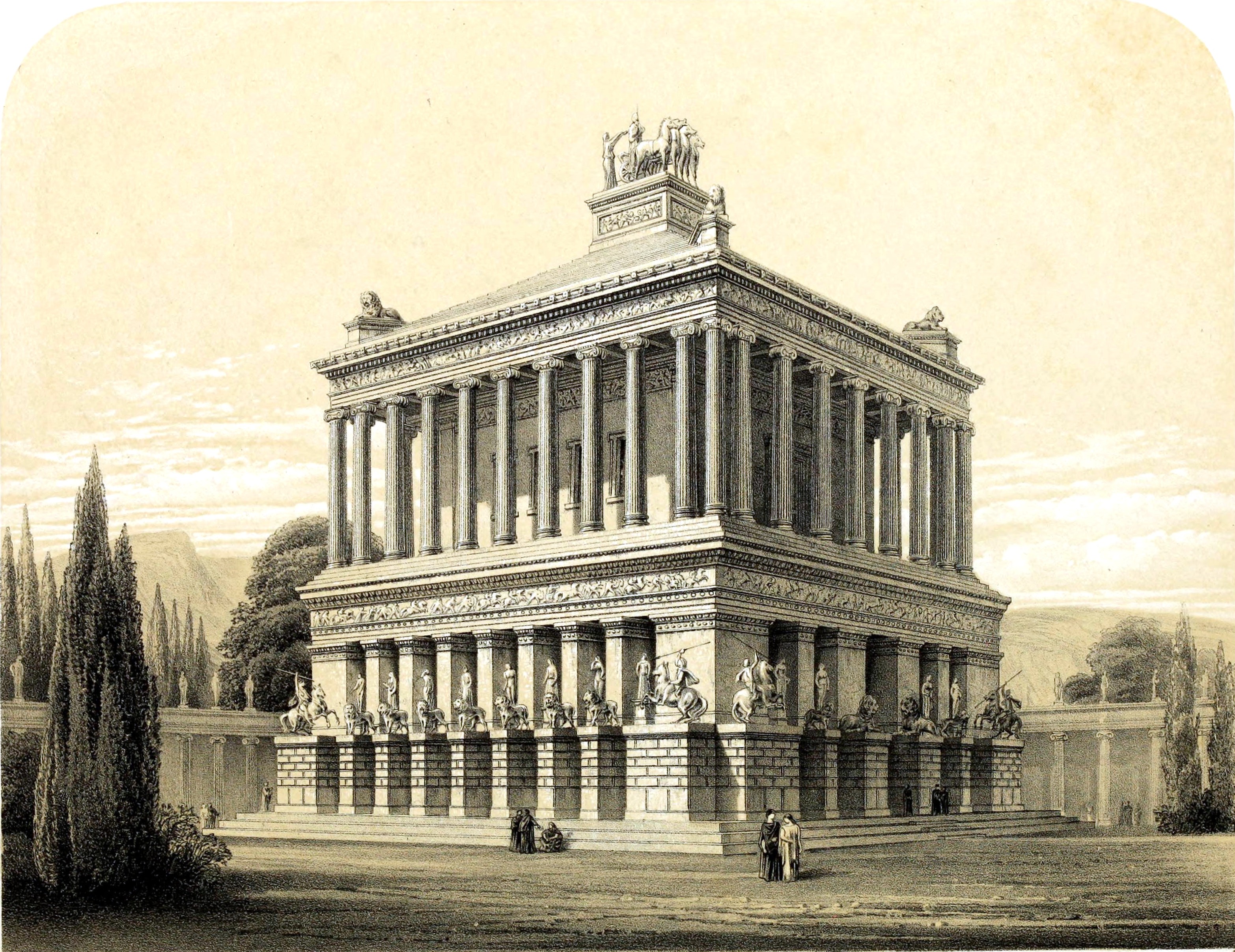 South East View of the Mausoleum as Restored by James Fergusson,1862