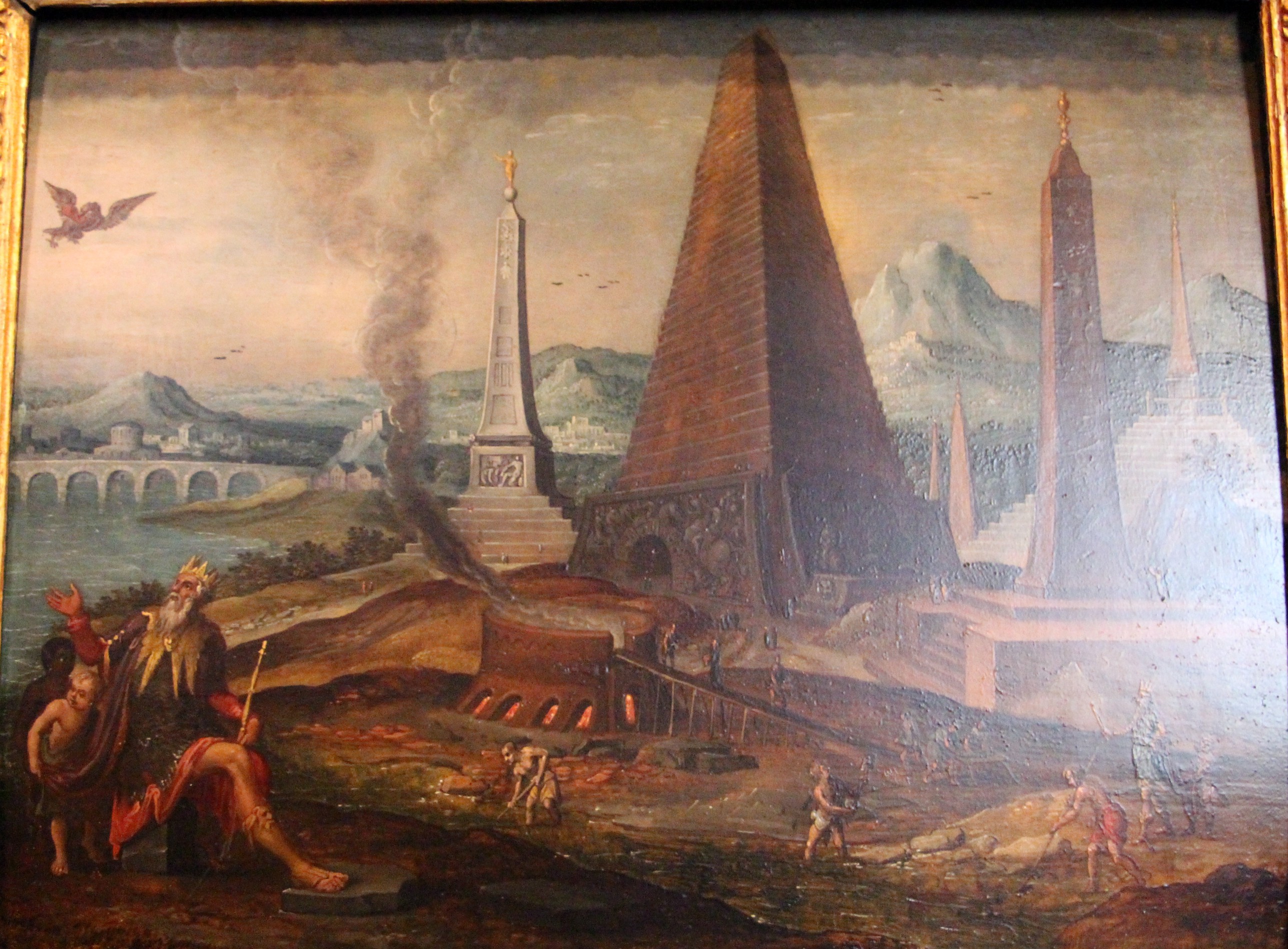 Bernard Rantwyck, The Seven Wonders of the World, 1611 (from engravings based on drawings by Maarten van Heemskerck), piramidi d'egitto