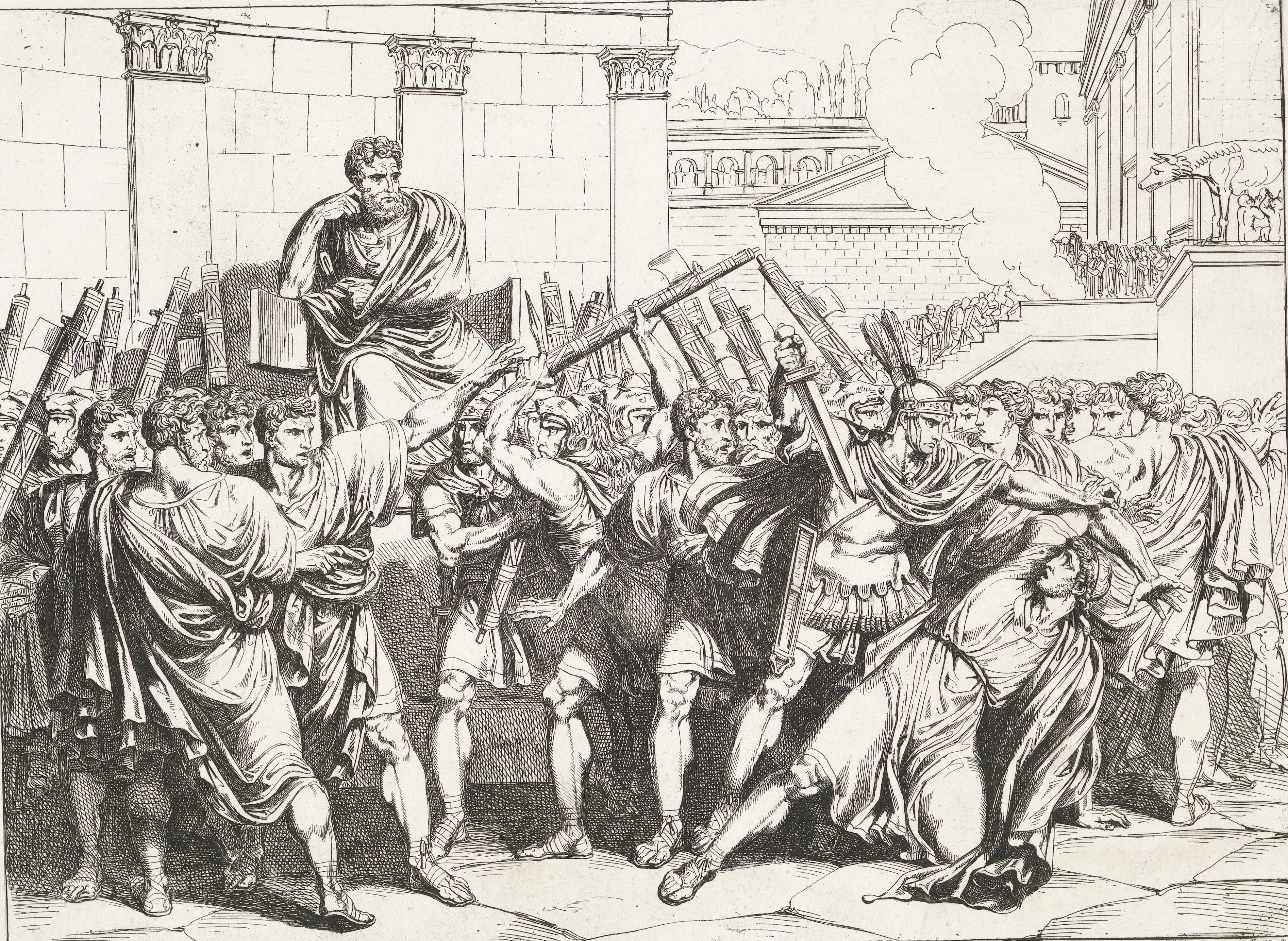Gaius Servilius Ahala kills Spurius Maelius