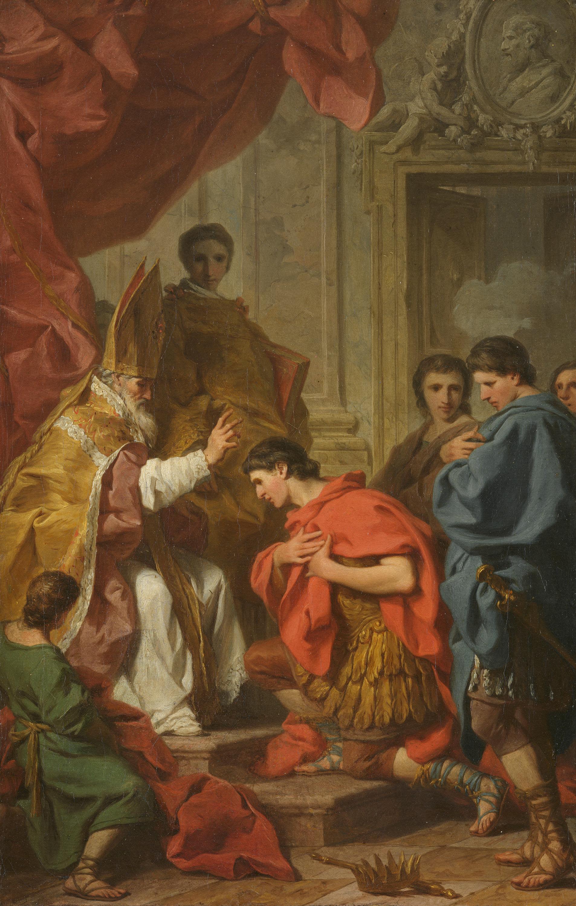 Kaiser Theodosius before St. Ambrose, around