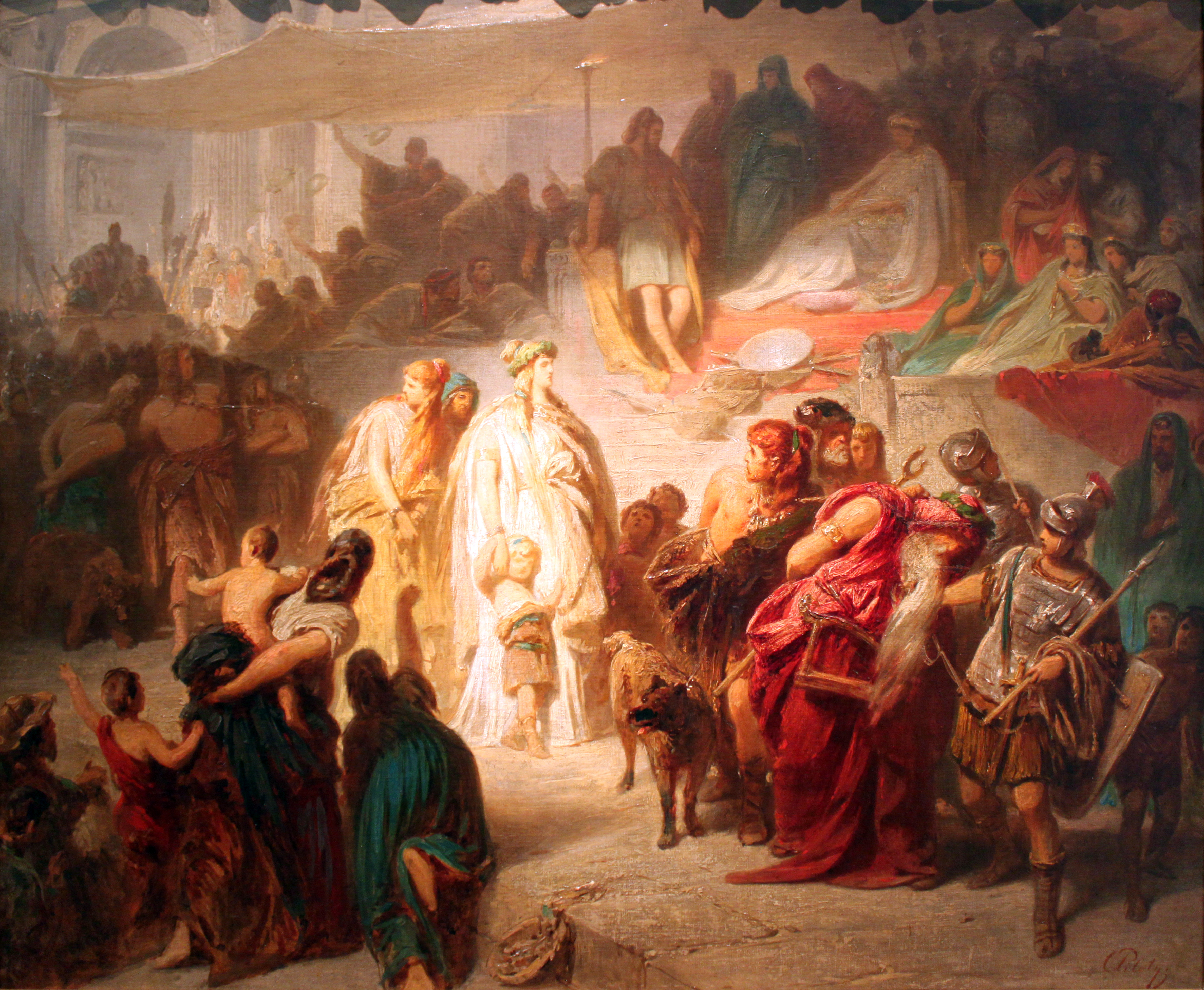 Study for Thusnelda led in Germanicus' Triumph