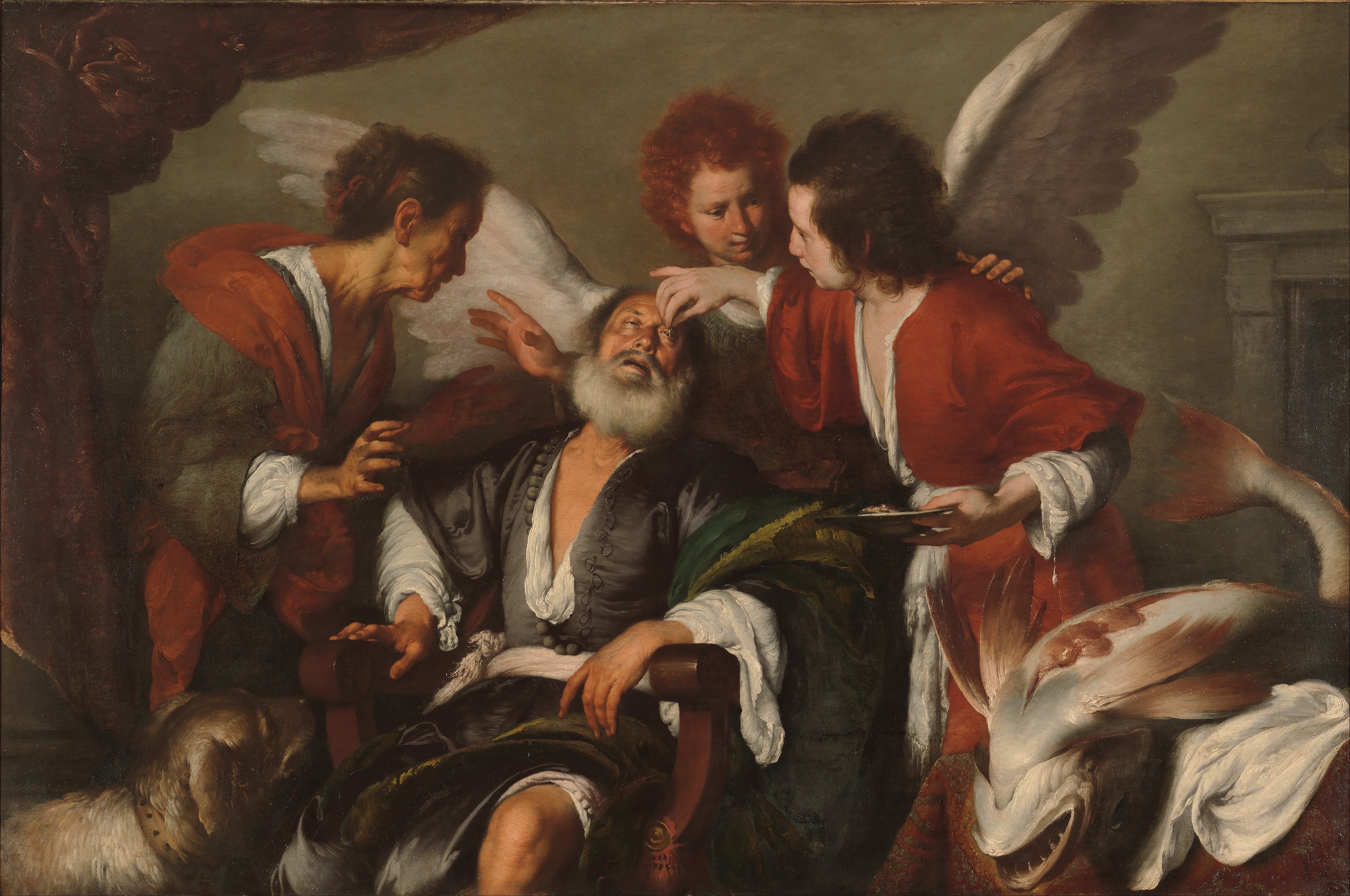Tobias Curing His Father's BlindnessBernardo Strozzi Italian1630
