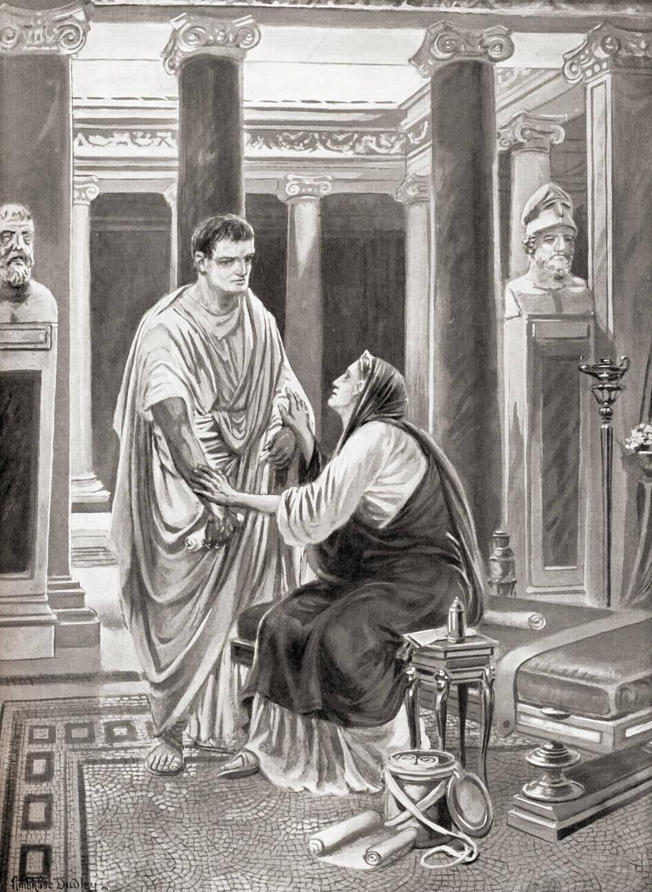 Gaius Gracchus and his mother Cornelia Africana