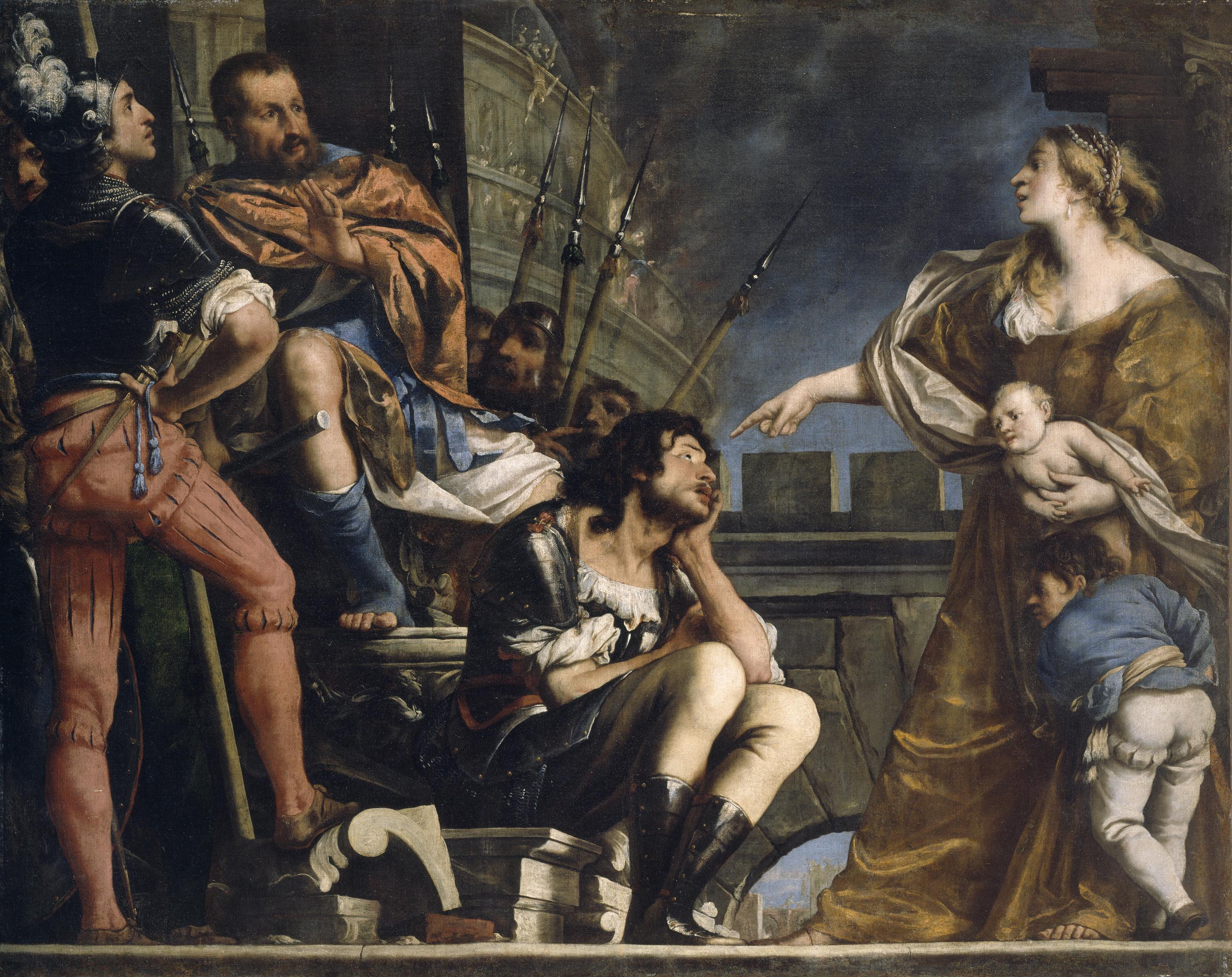 Hasdrubal's wife denouncing her husband before Scipio Africanus