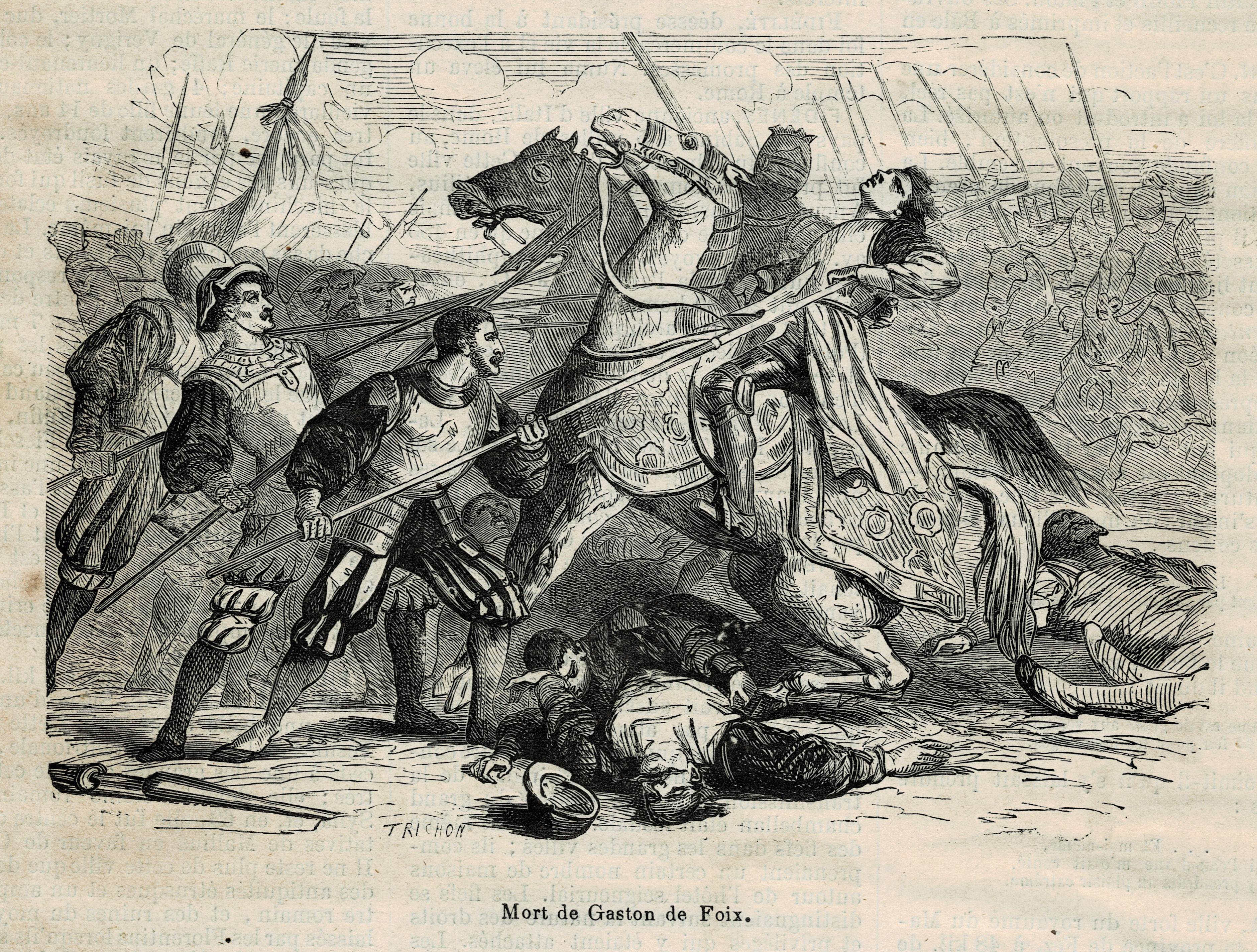 Death of Gaston de Foix (the Count of Nemours)