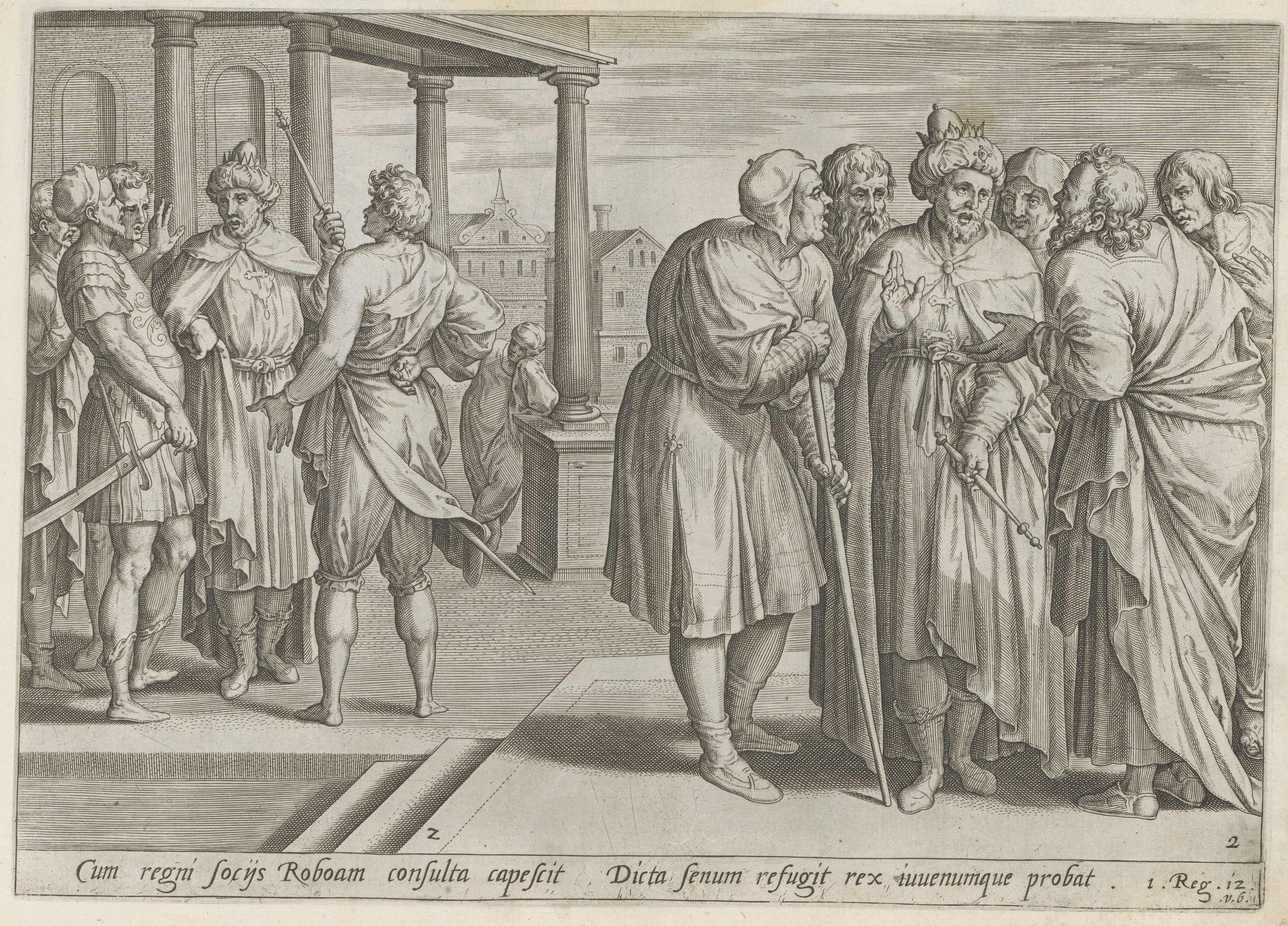 King of Israel, seeking counsel after the death of Solomon