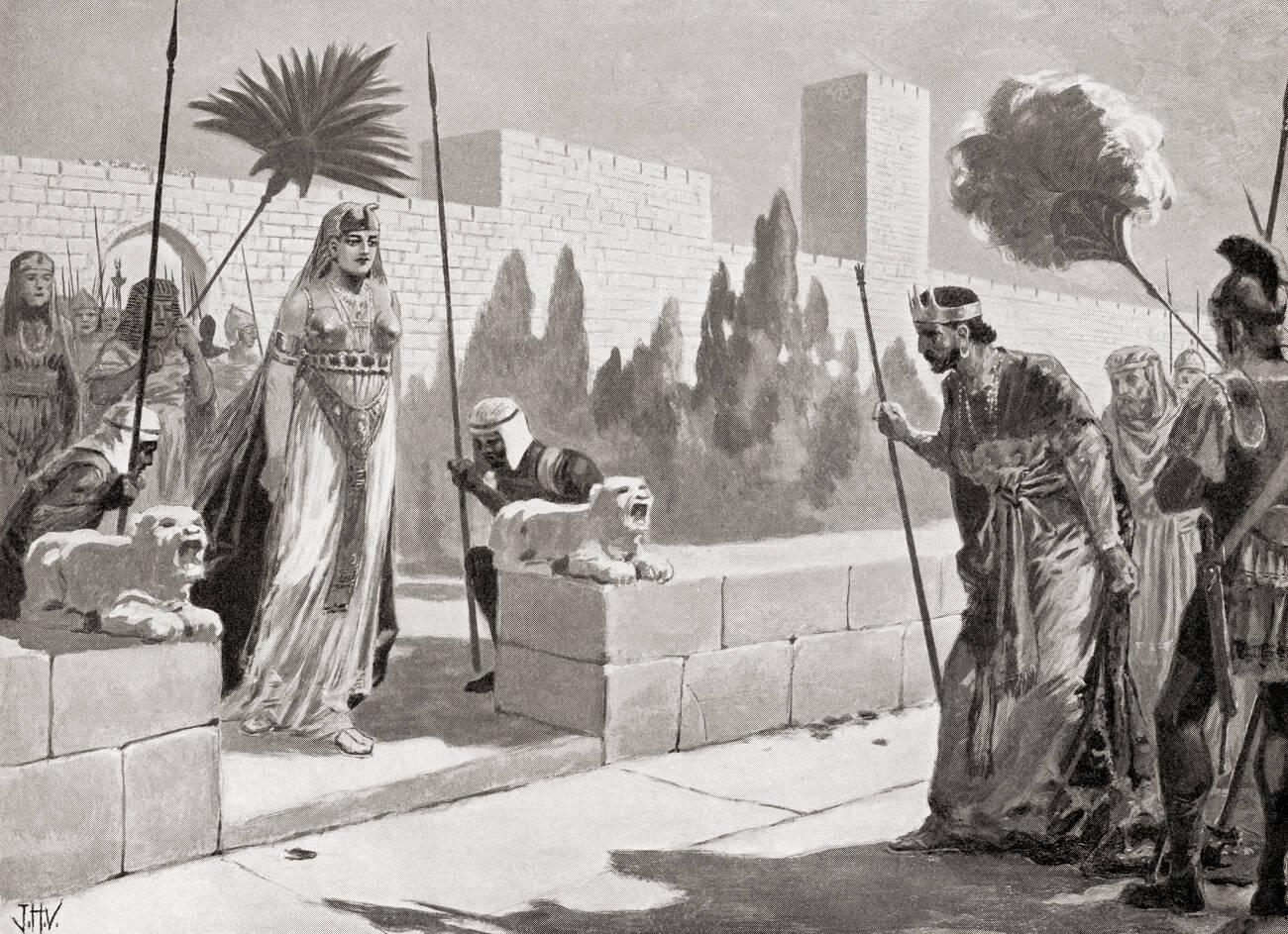 Cleopatra visits Herod at Jerusalem  John Harris Valda, HOTN v2