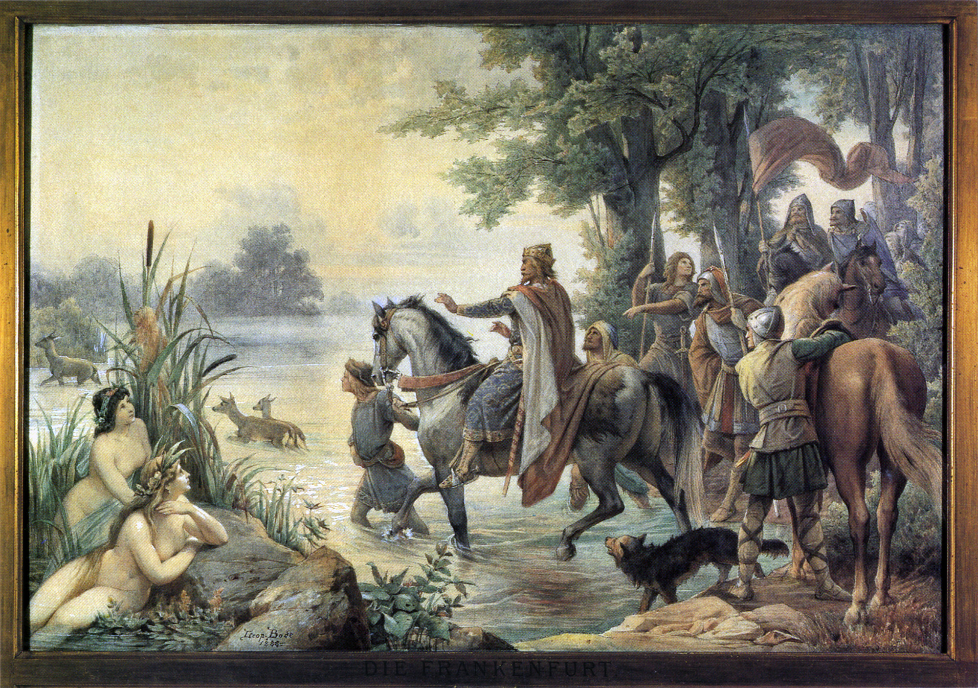 The discovery of Frankfurt by Charlemagne