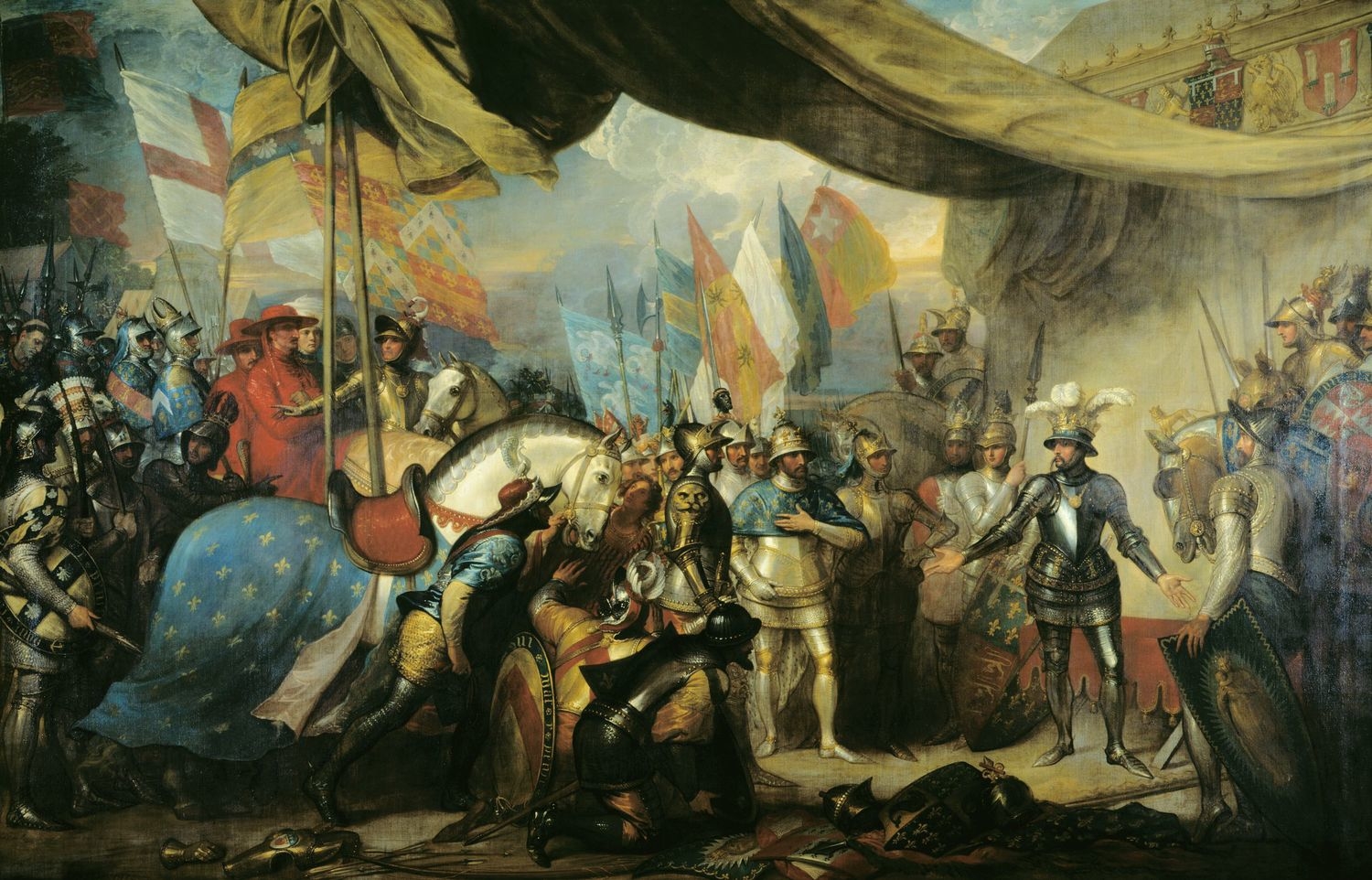 Edward receiving John of France after the Battle of Poitiers