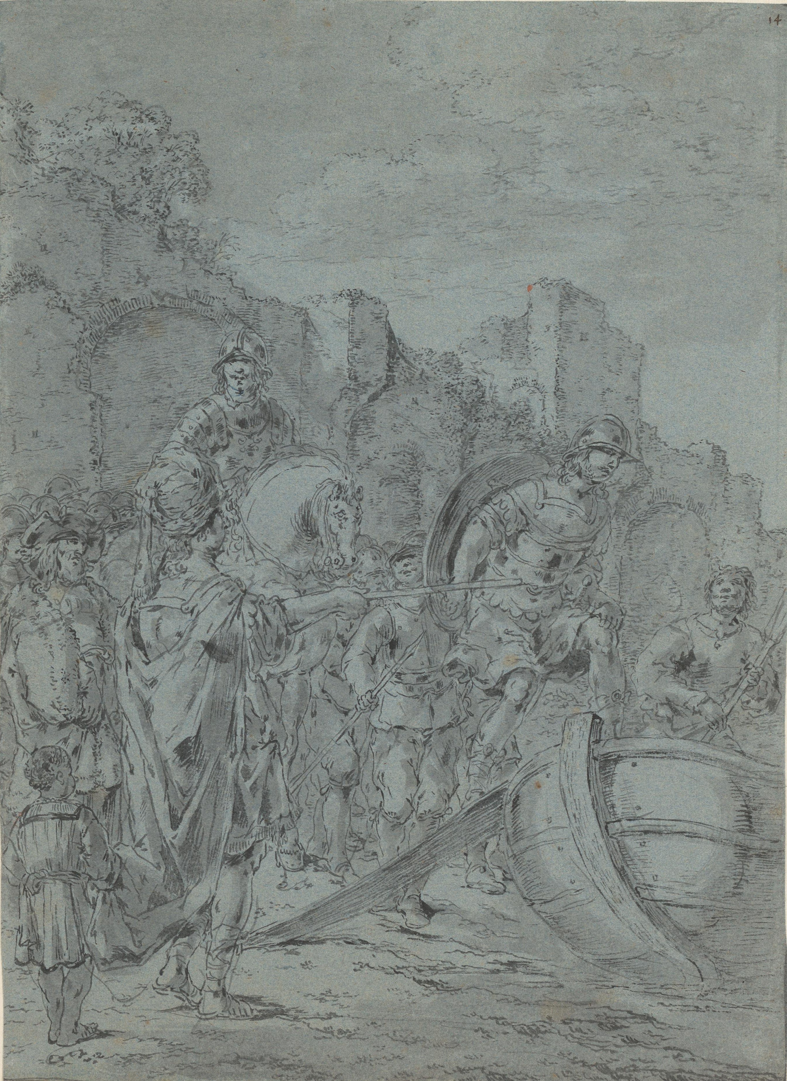 The army of Alexander the Great embarks to cross the Hellespont