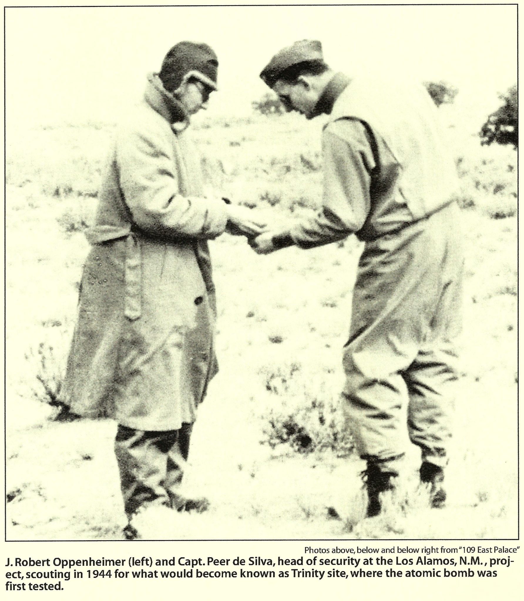 Selecting Trinity site, Robert & Peer 1944_ Chicago_Tribune-1784x2048