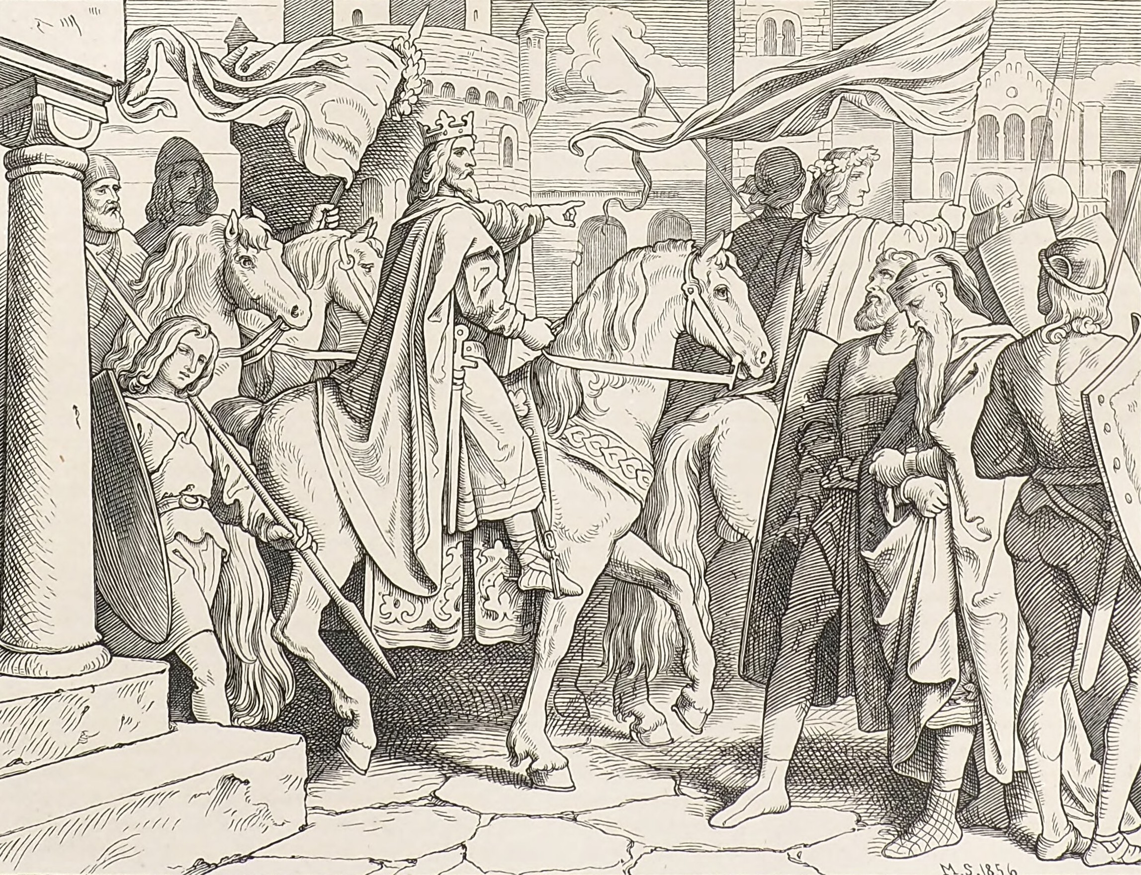 Charlemagne entering Pavia