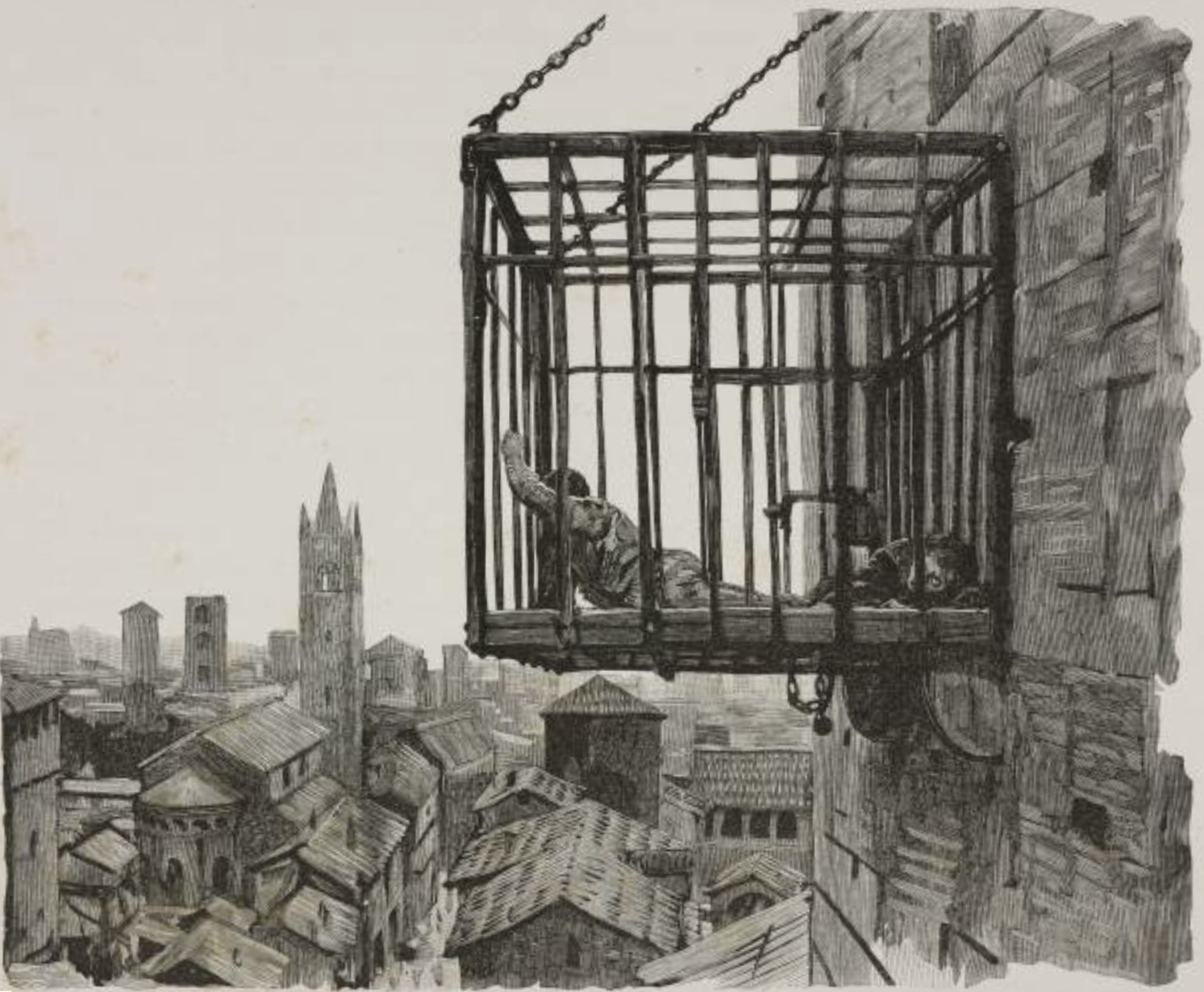 Napoleone della Torre in the cage
