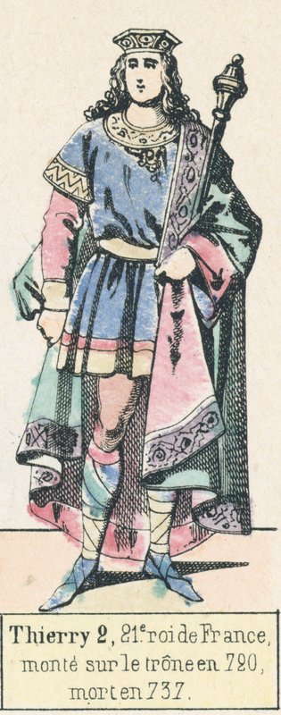 Thierry II, 21st King of France, ascended the throne in 720, died in