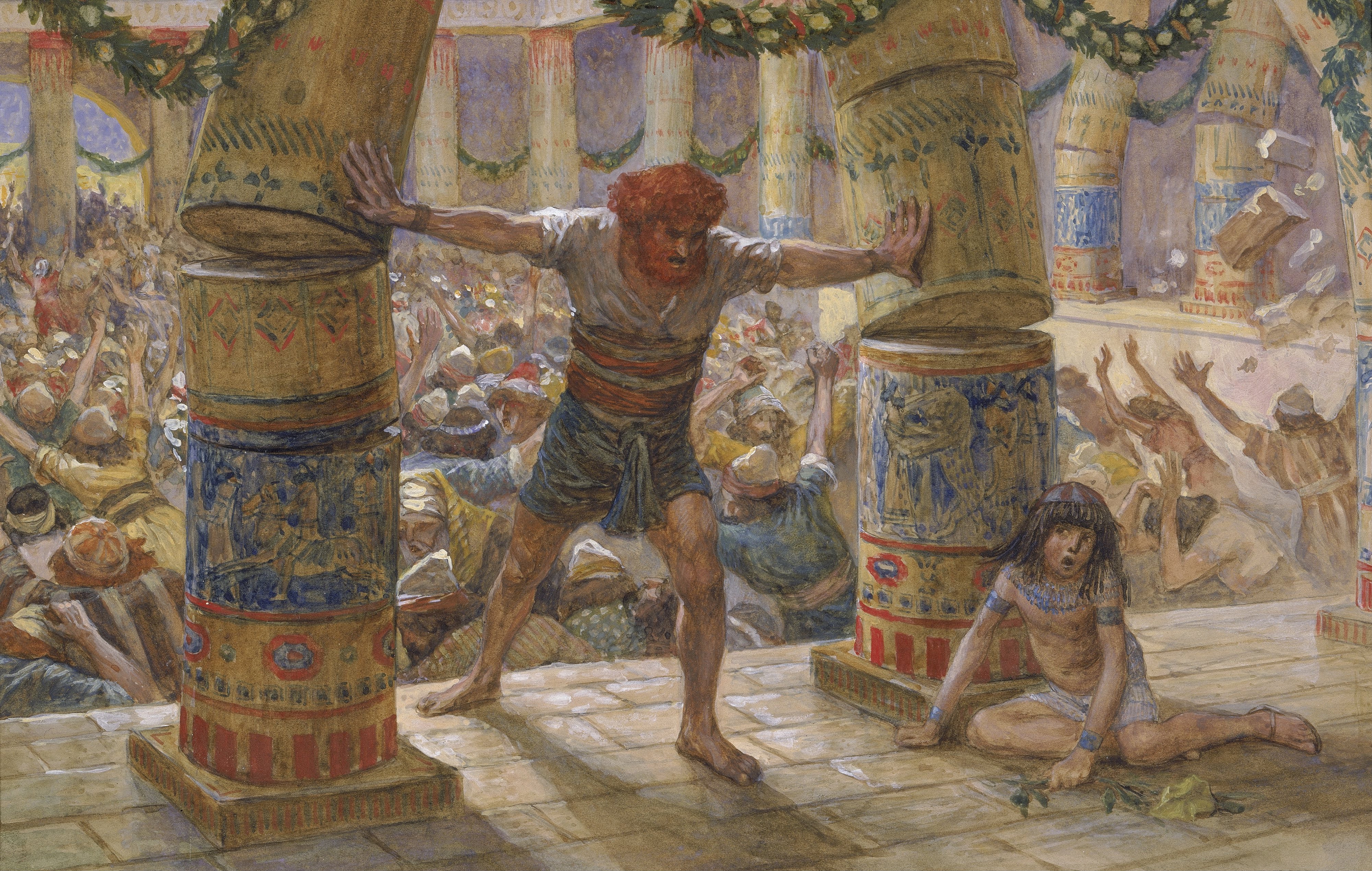 Samson Puts Down the Pillars