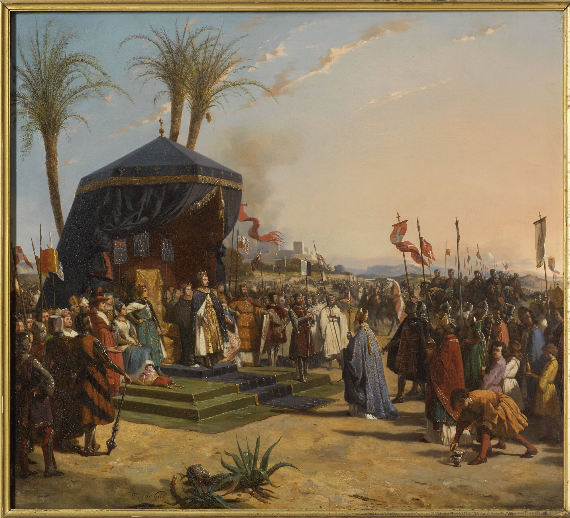 Louis IX (Saint Louis) receives the Patriarch of Jerusalem at Damietta