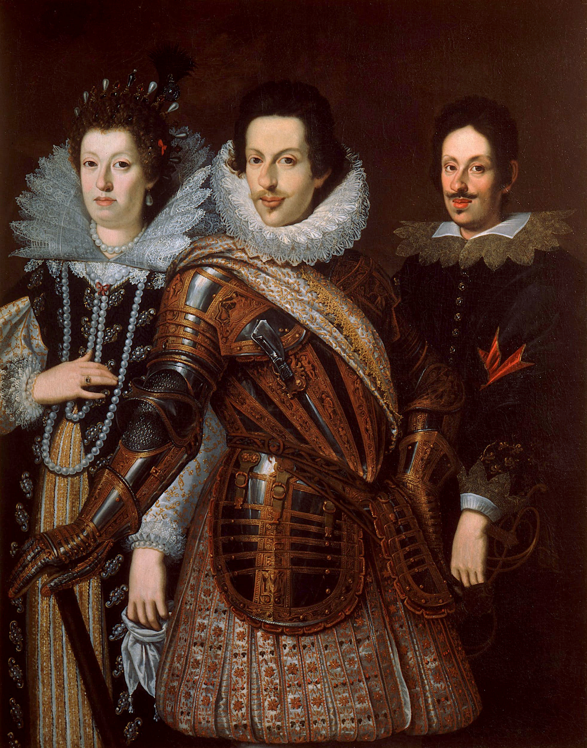 The Grand Duchess Maria Maddalena, The Grand Duke Cosimo II, and their elder son, the future Ferdinando II