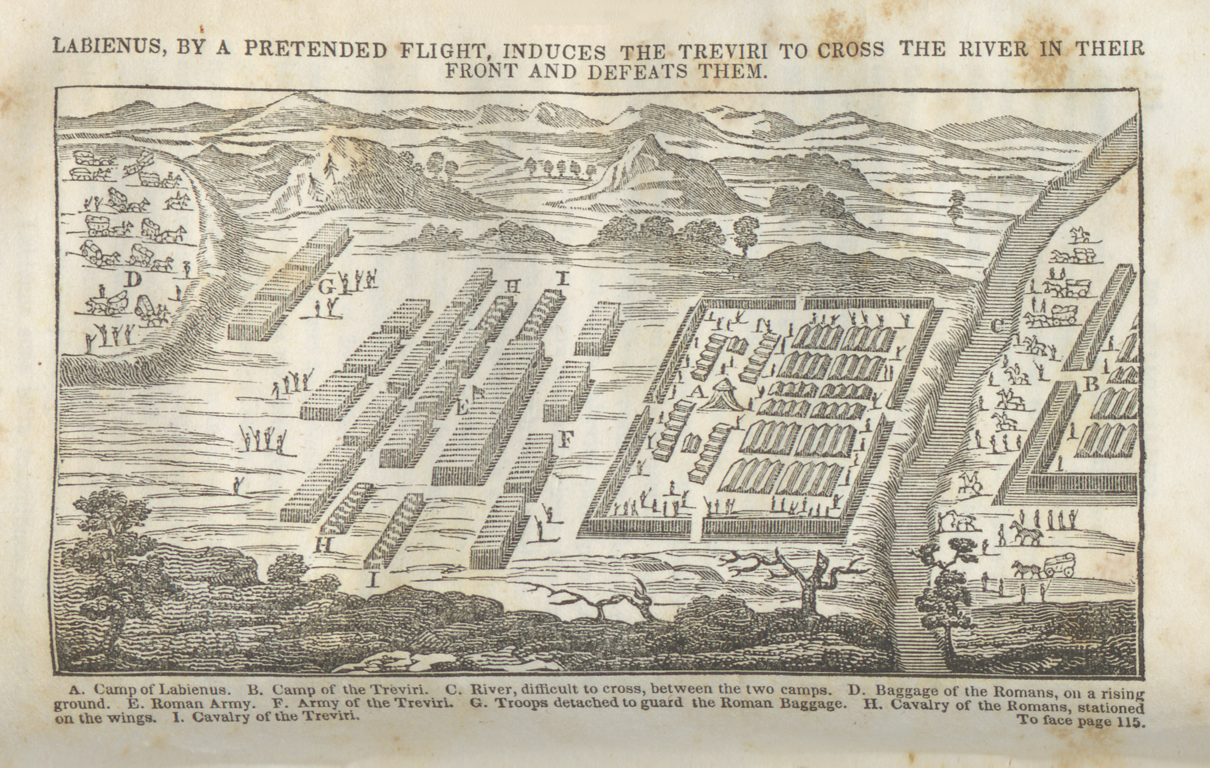 Labienus' strategy to defeat Indutiomarus' forces