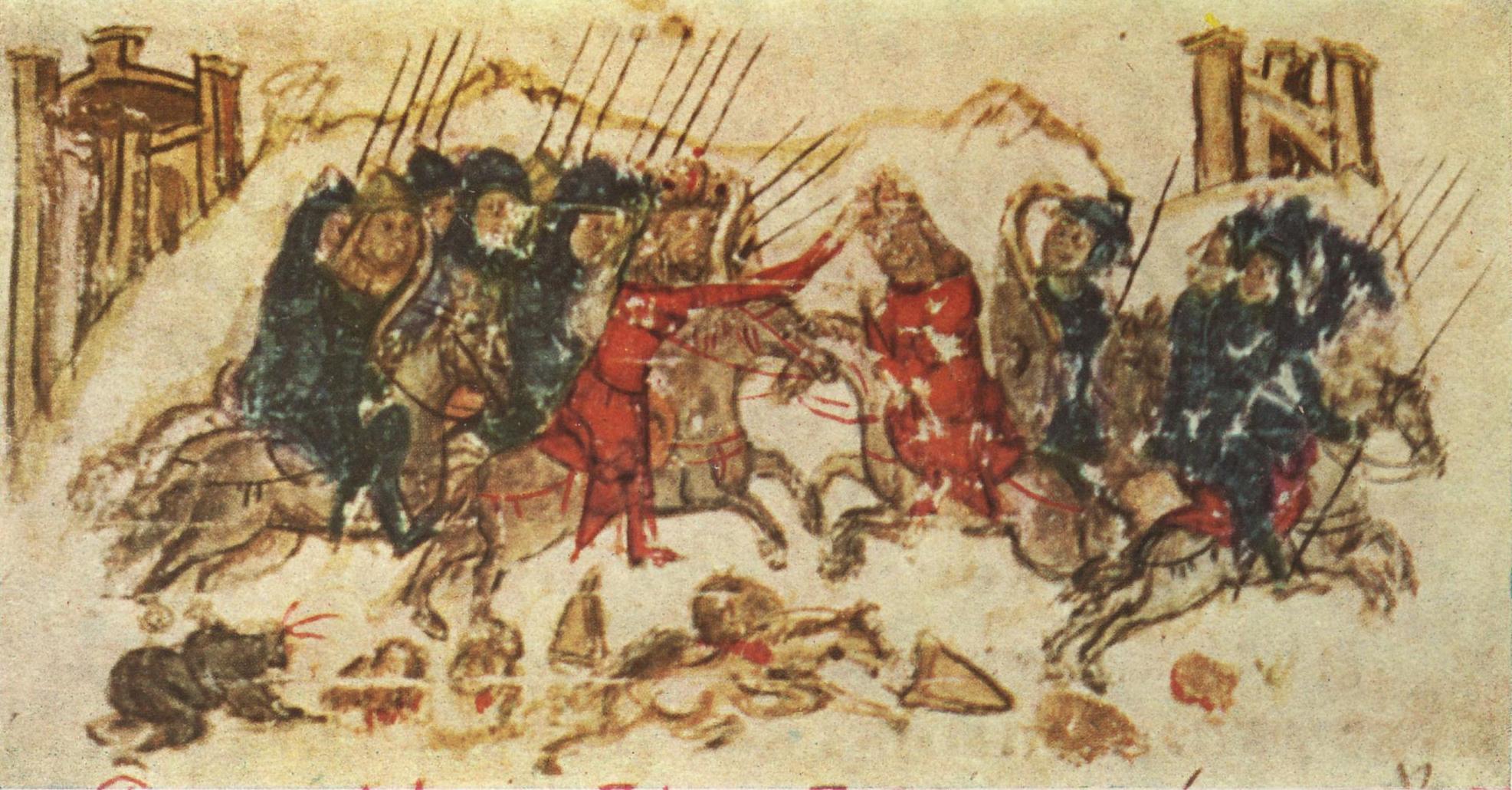 Emperor Michael II defeats the army of Thomas the Slav