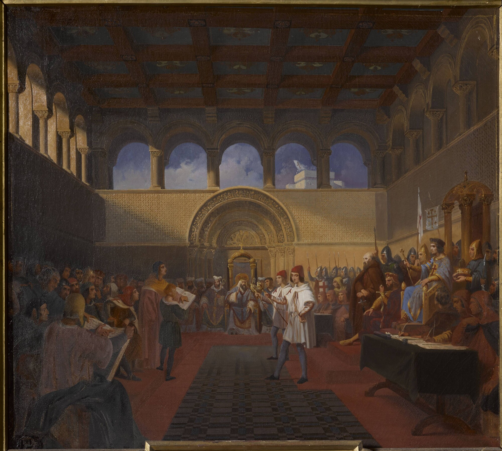 January, Godfrey of Bouillon holds the first assemblies of the Kingdom of Jerusalem, depicting Peter & Dag