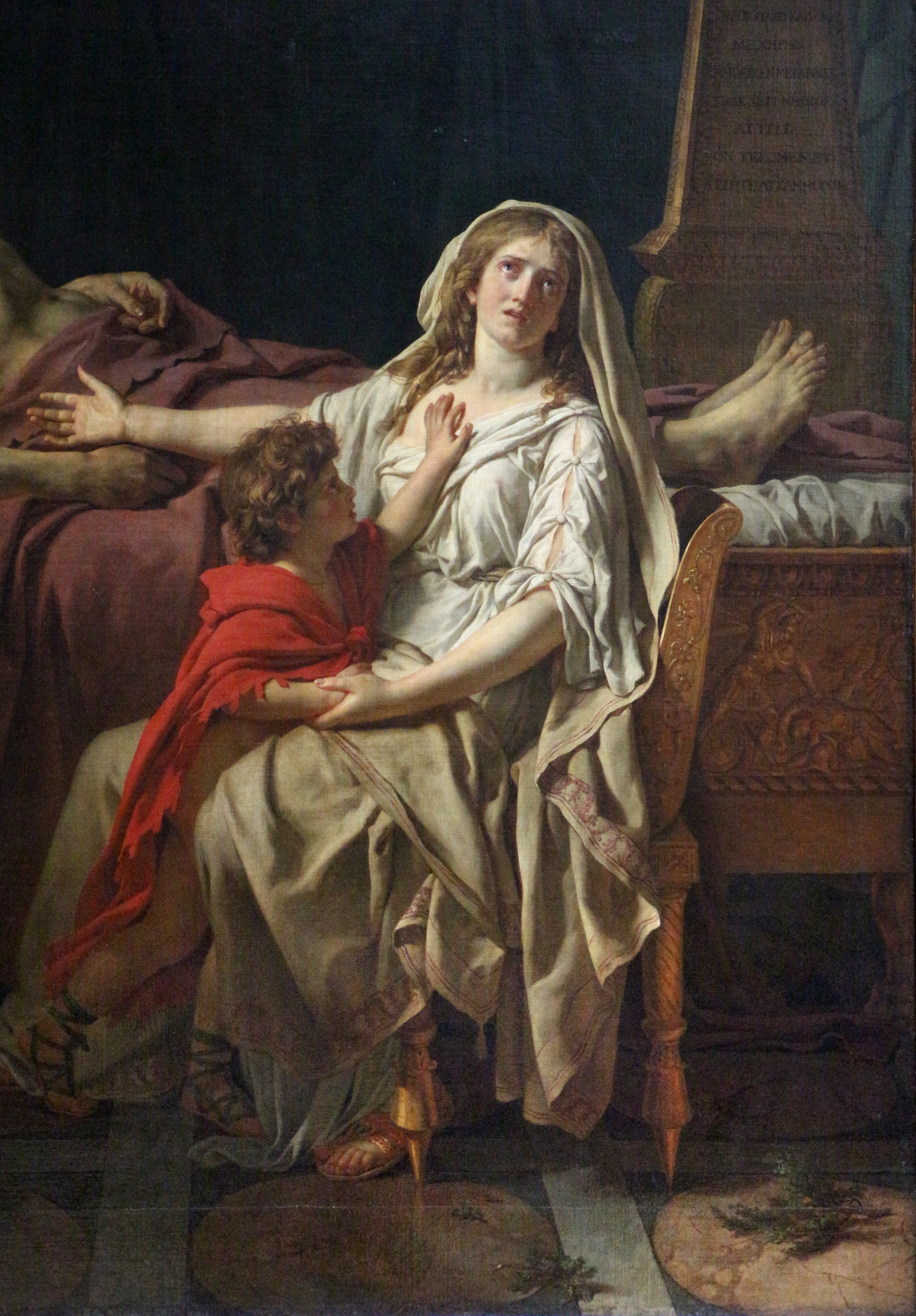 The pain and regrets of Andromache over the body of her husband Hector