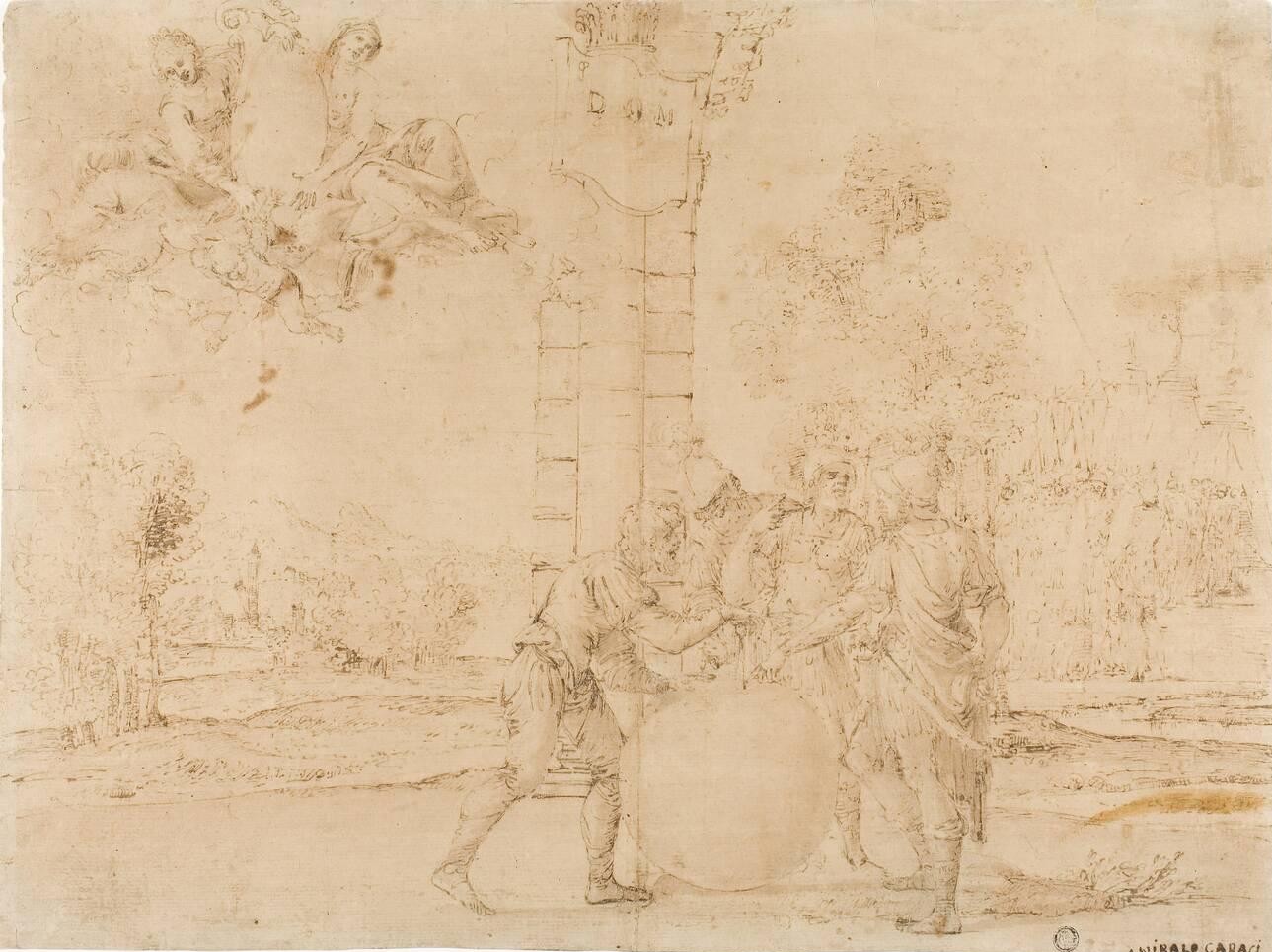 Octavian, Mark Antony, and Lepidus Dividing the Roman Empire