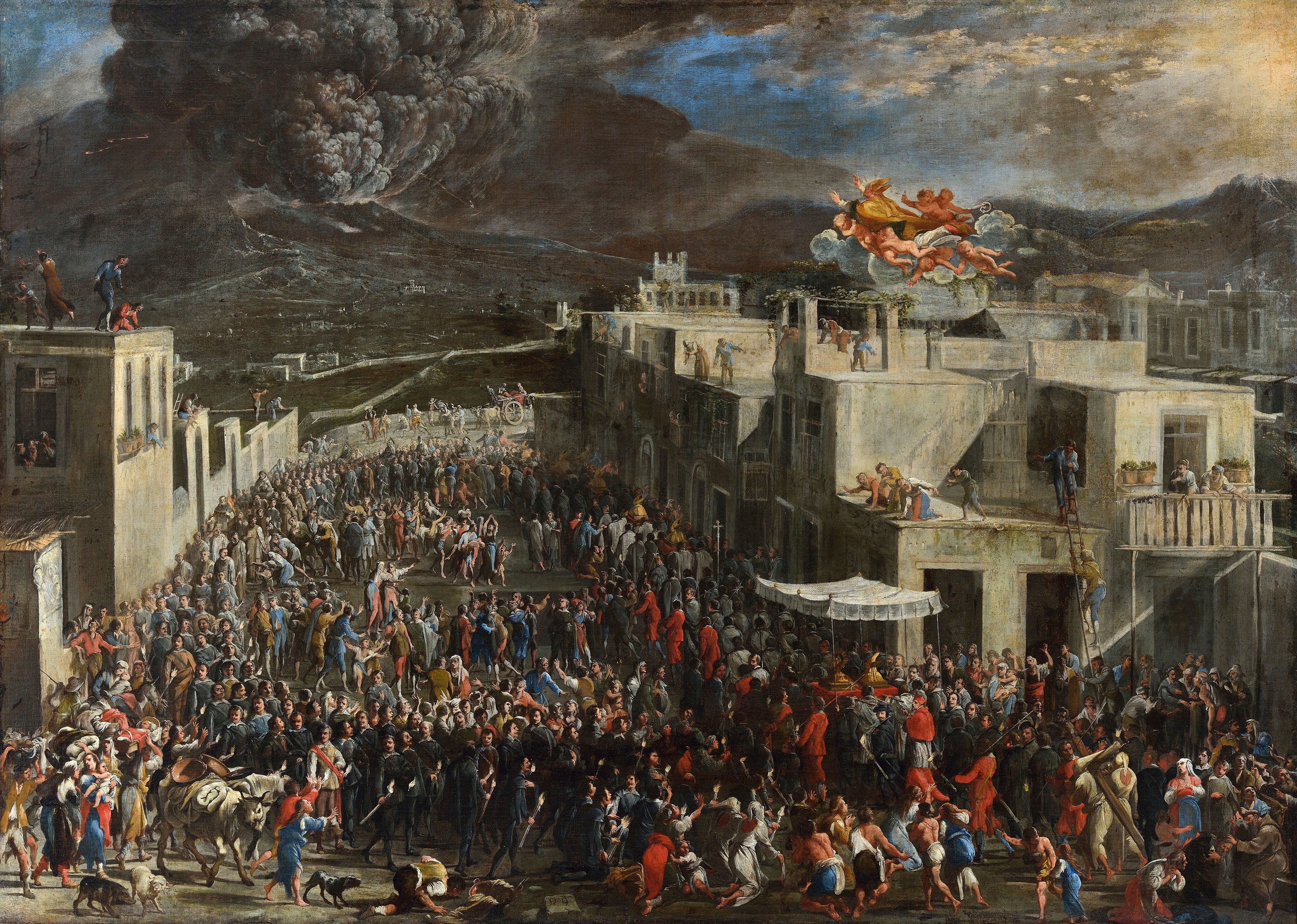 The eruption of the Vesuvius