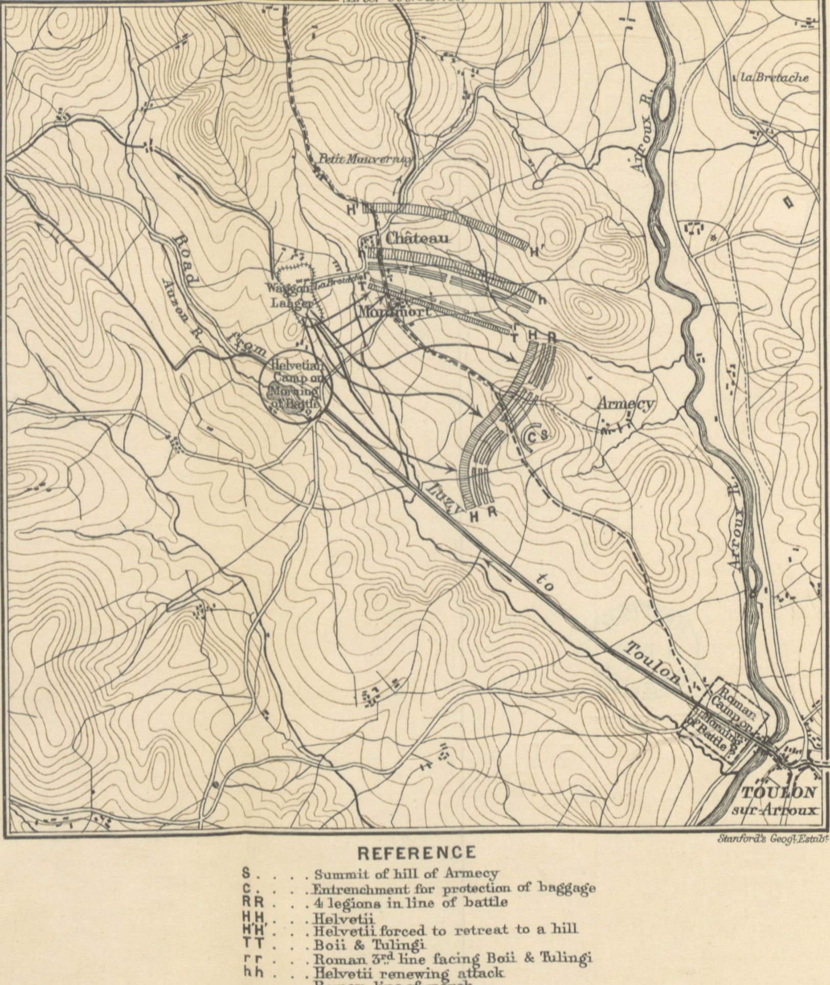 Defeat of the Helvetii at the Battle of Bibracte