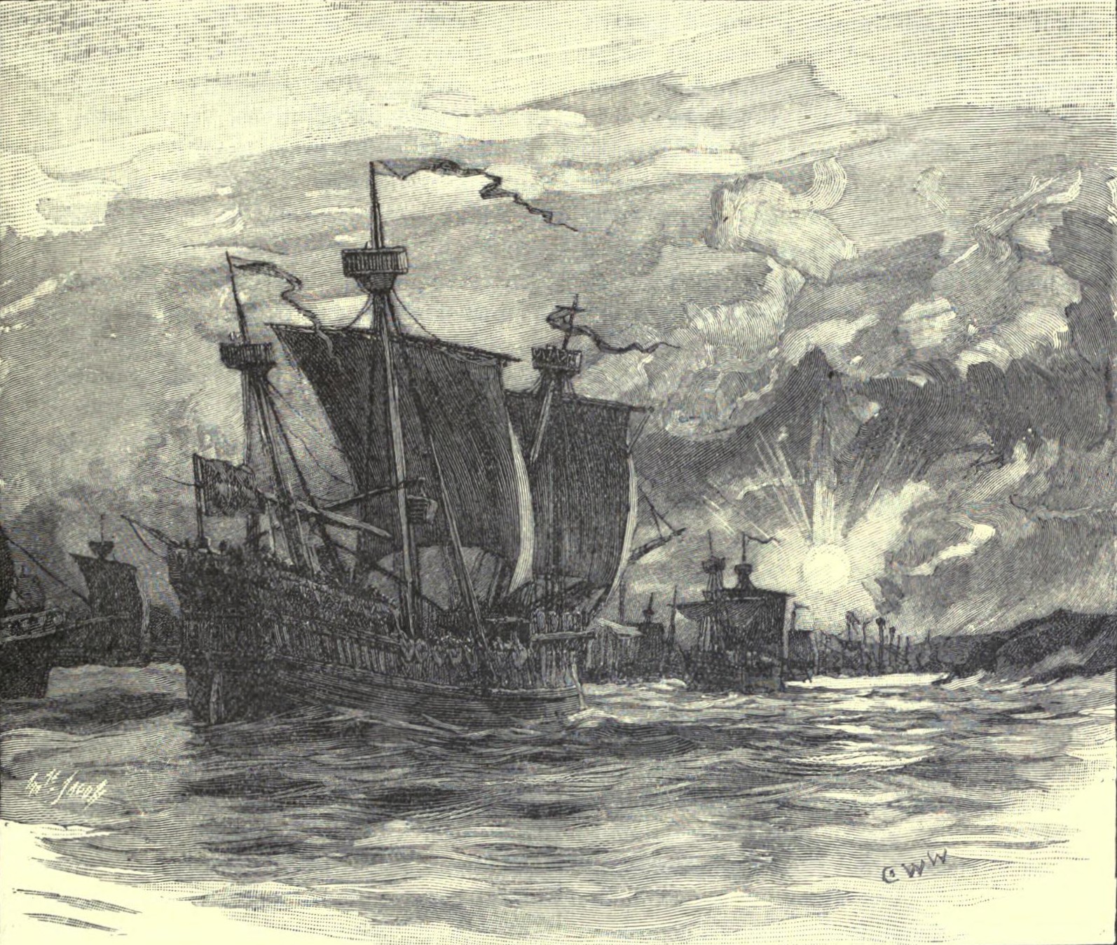The French fleet arriving at Milford Haven