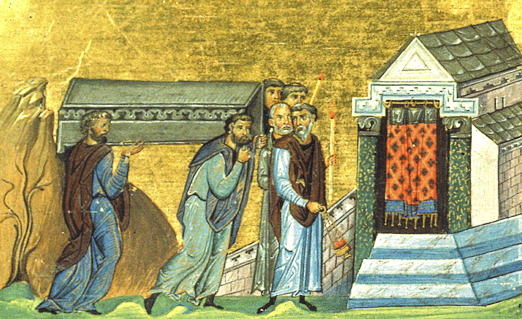 + The burial of Anastasius in the Menologion of Basil II