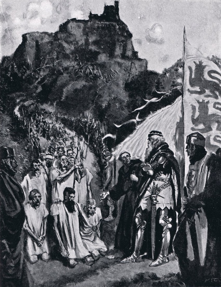 The Governor with his people in front of Edward after the surrender of Stirling Castle, Frank Gillett