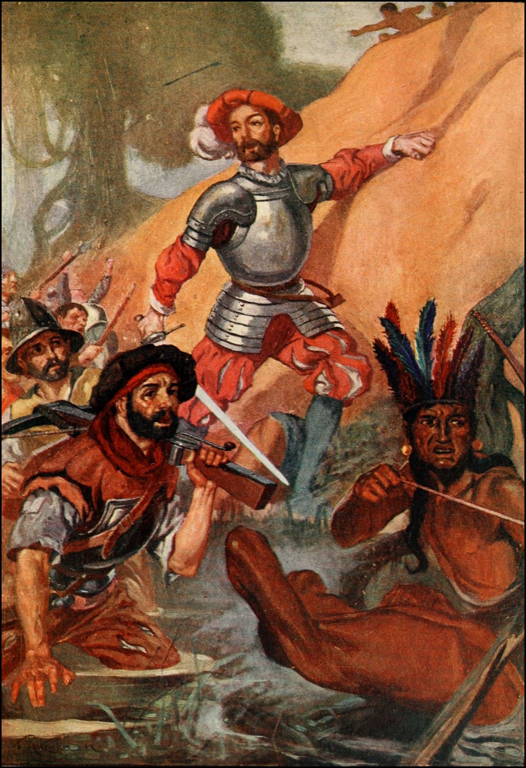 Cortes leading an attack