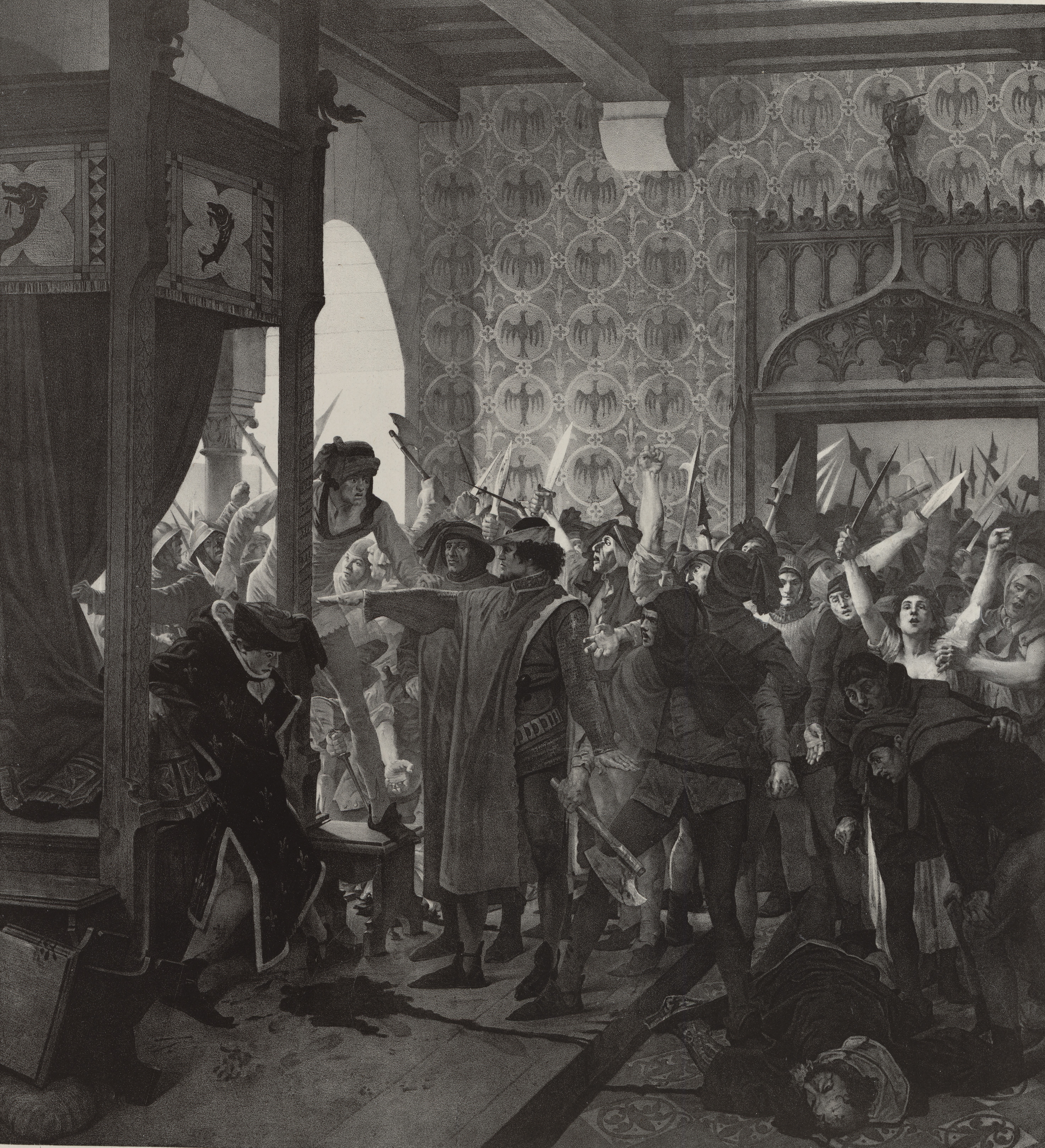 Etienne Marcel protects the Dauphin