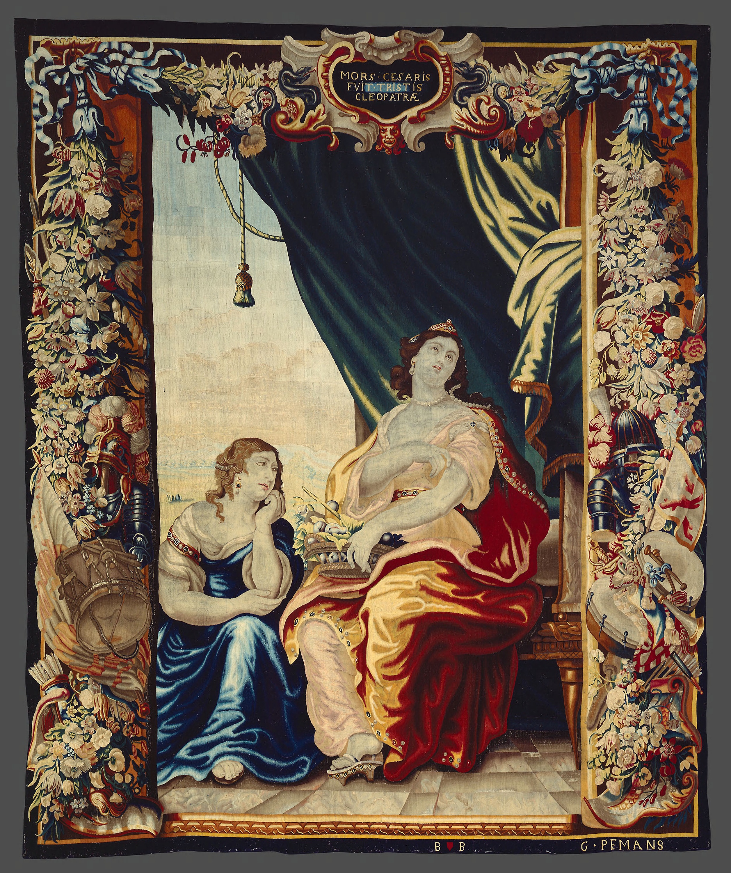 Caesar's Death Makes Cleopatra Mourn from The Story of Caesar and Cleopatra by Justus van Egmont