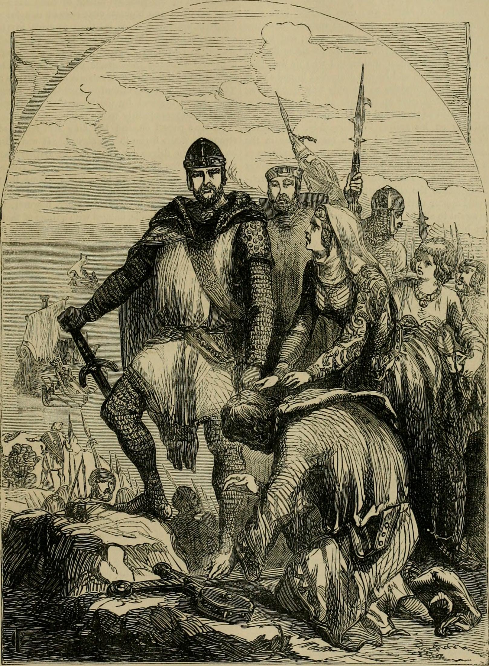 John Kneeling before his brother Richard