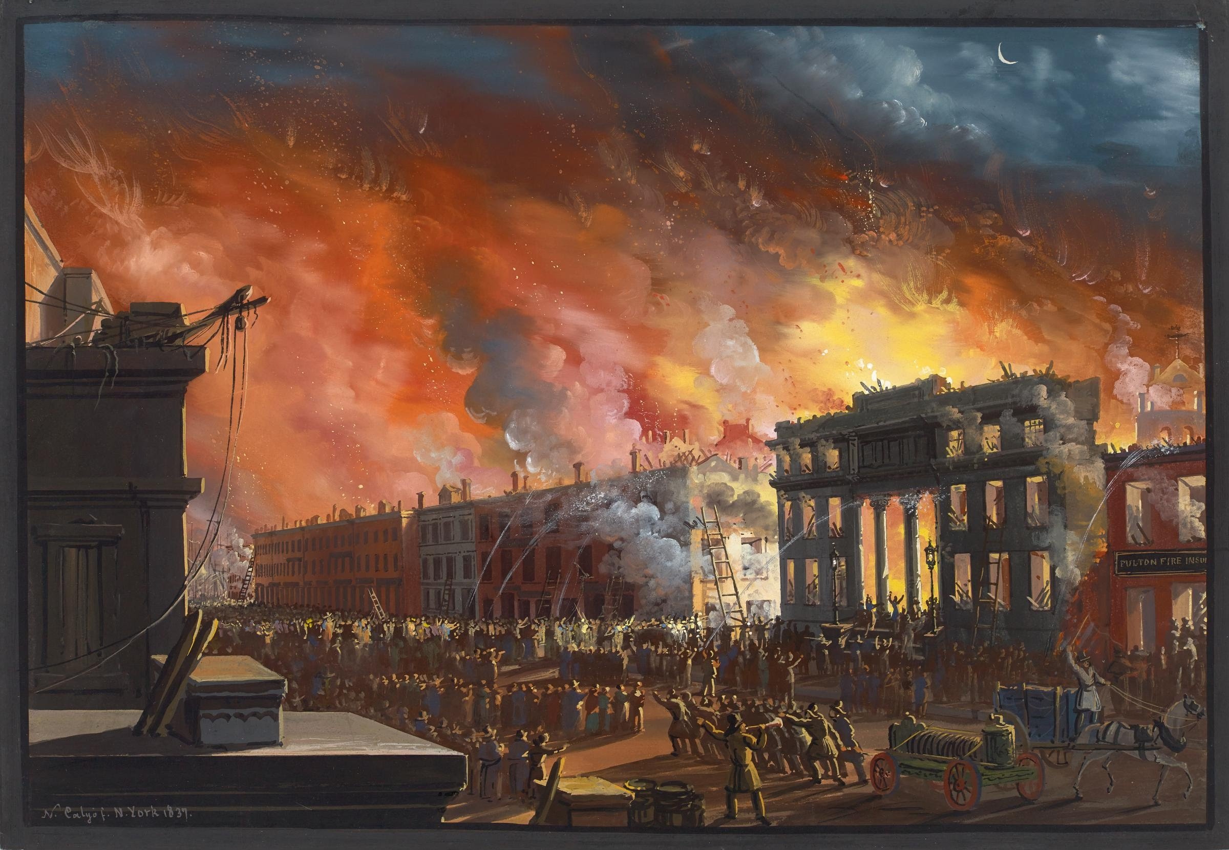 View of the Great Fire in New York