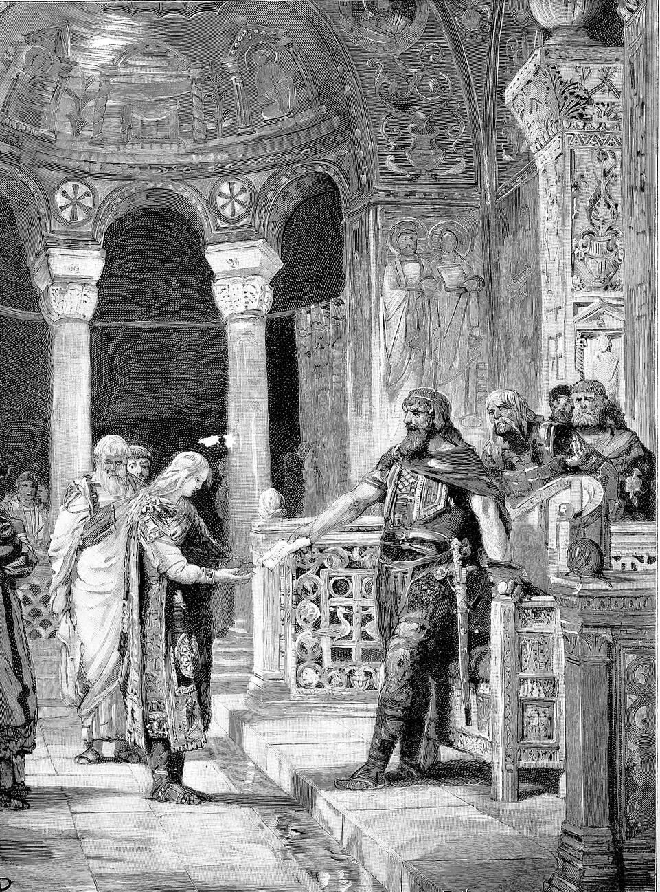 Odoacer Forces Romulus Augustus to Abdicate