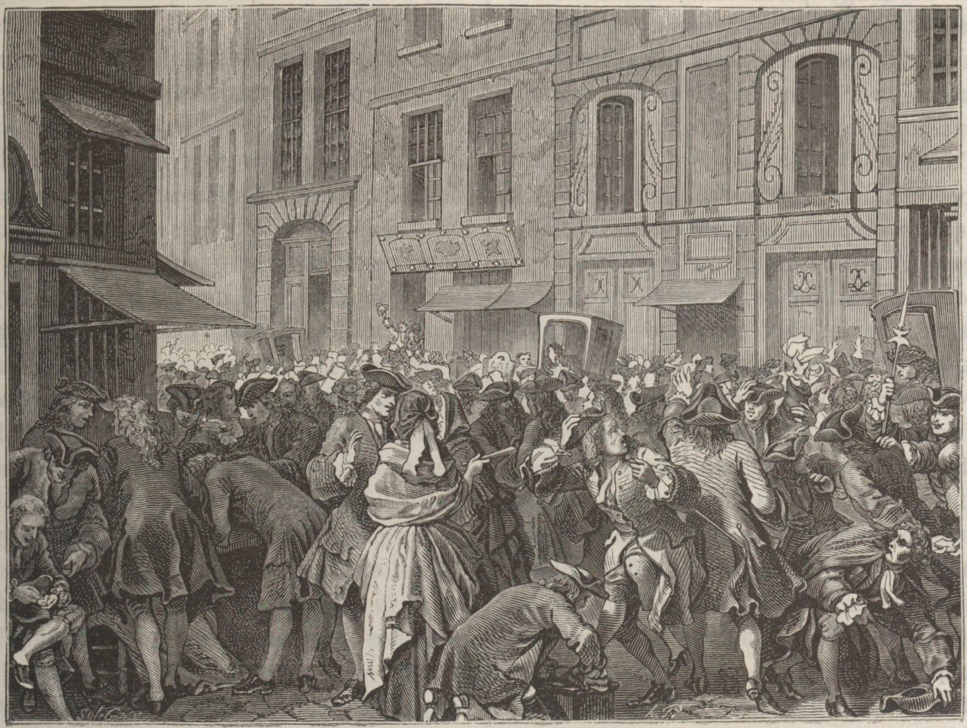 Stock market at the Rue Quincampoix