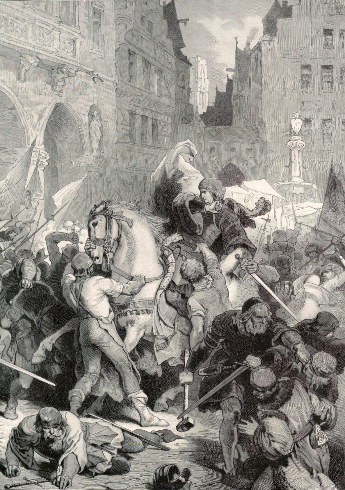 Emperor Maximilian I and his councilors are captured by the guilds in Bruges