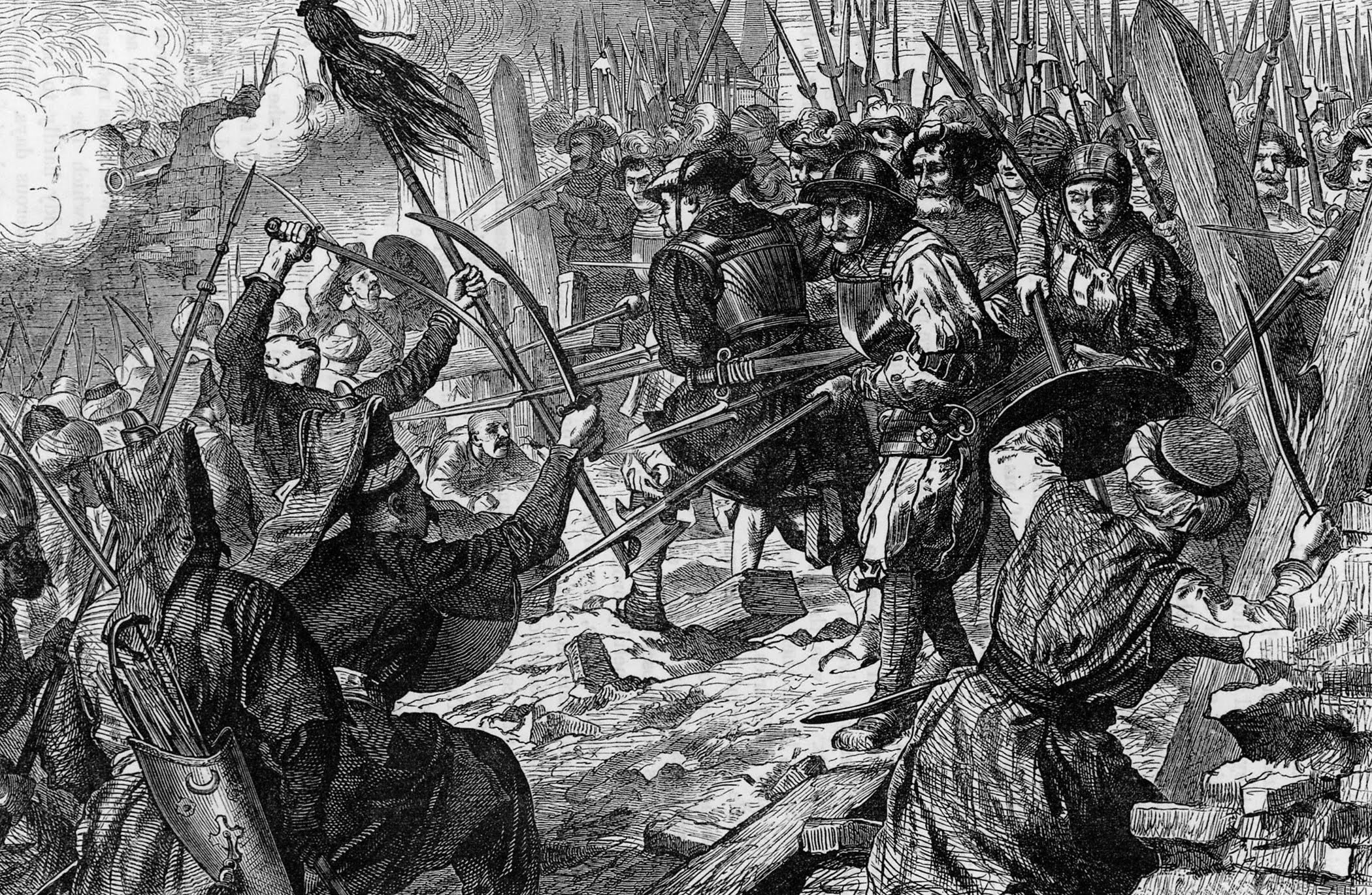 final asault of the Turks in their first siege of Vienna. (1529)