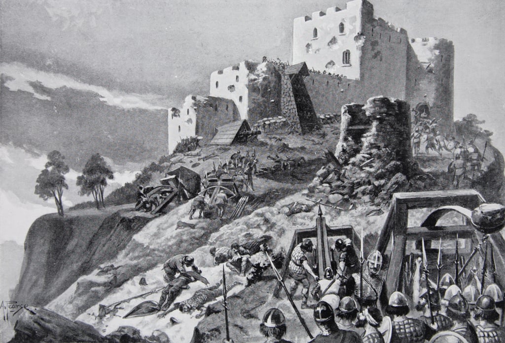 The Welsh attack on Montgomery Castle