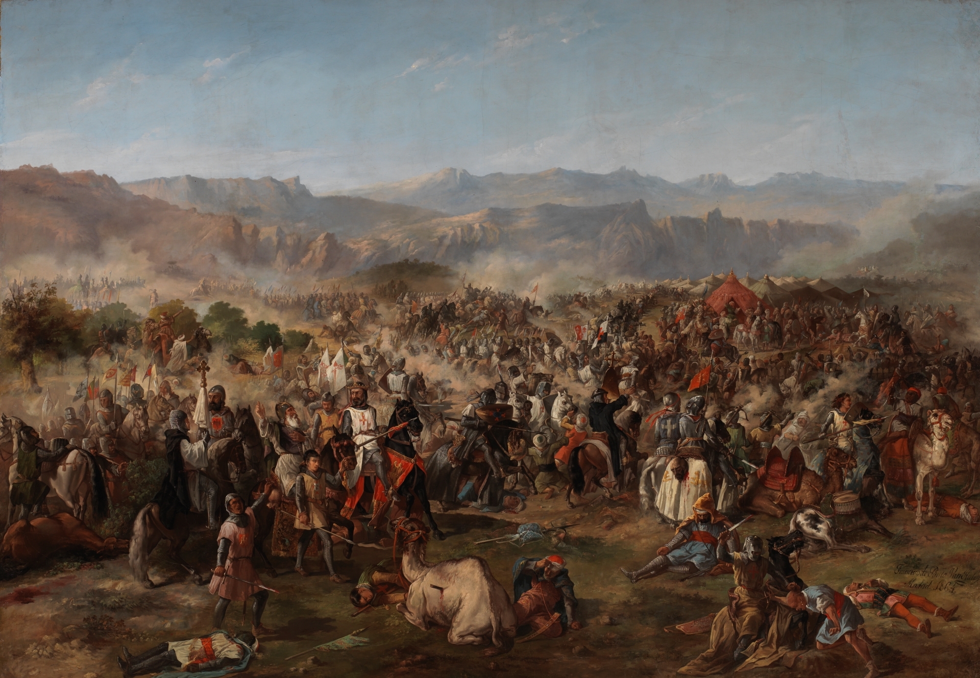 Battle of Las Navas de Tolosa, Alfonso VIII of Castile, assisted by the kings of Aragon and Navarre