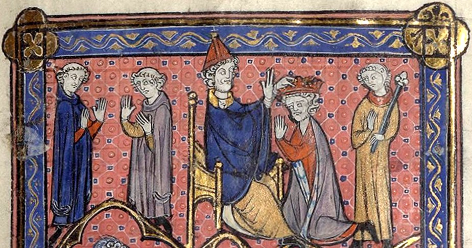 Pope Stephen II crowns Pepin, Childeric III deposed (cropped)