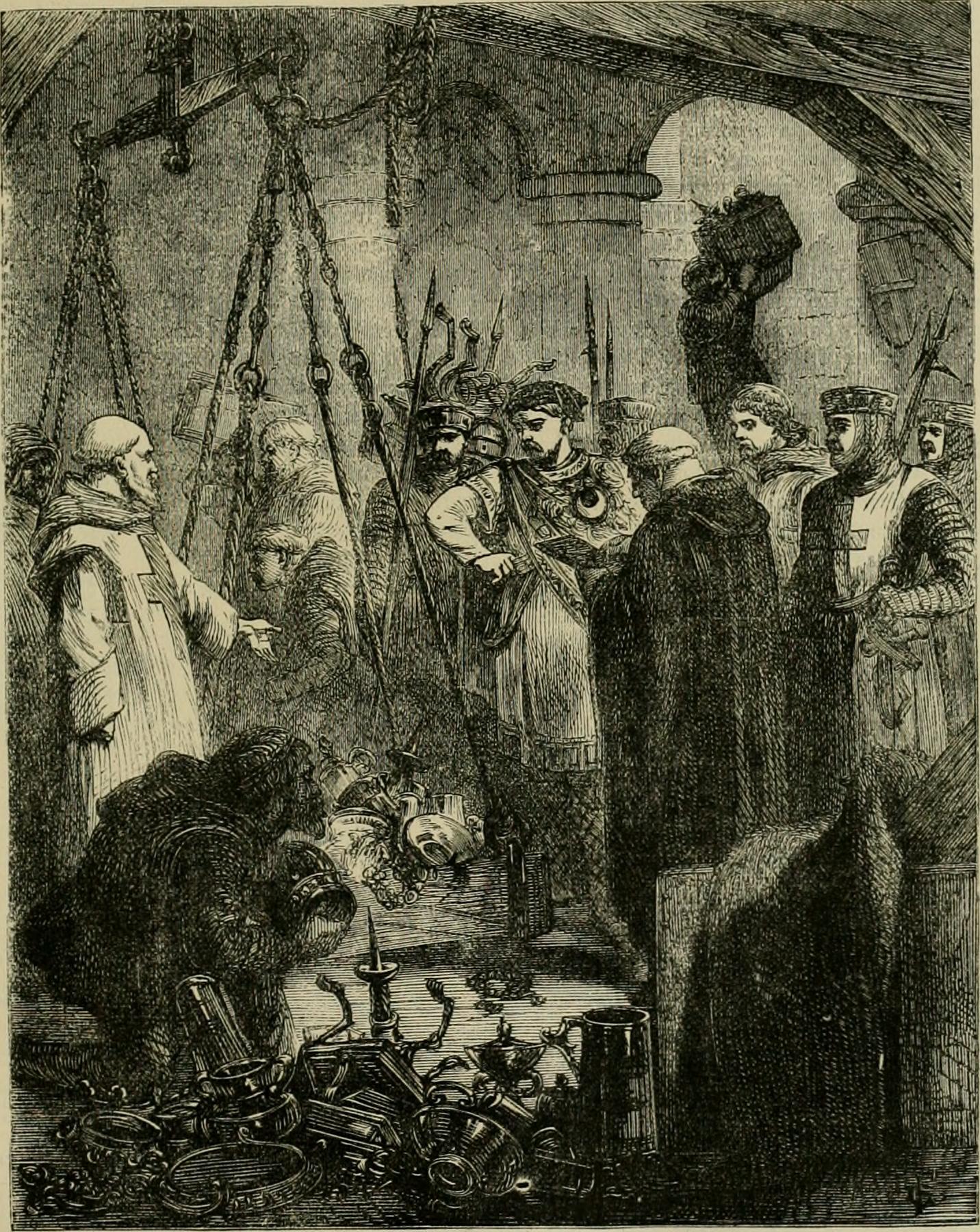 Richard Causing the Gold and Jewels to be Weighed in his Presence