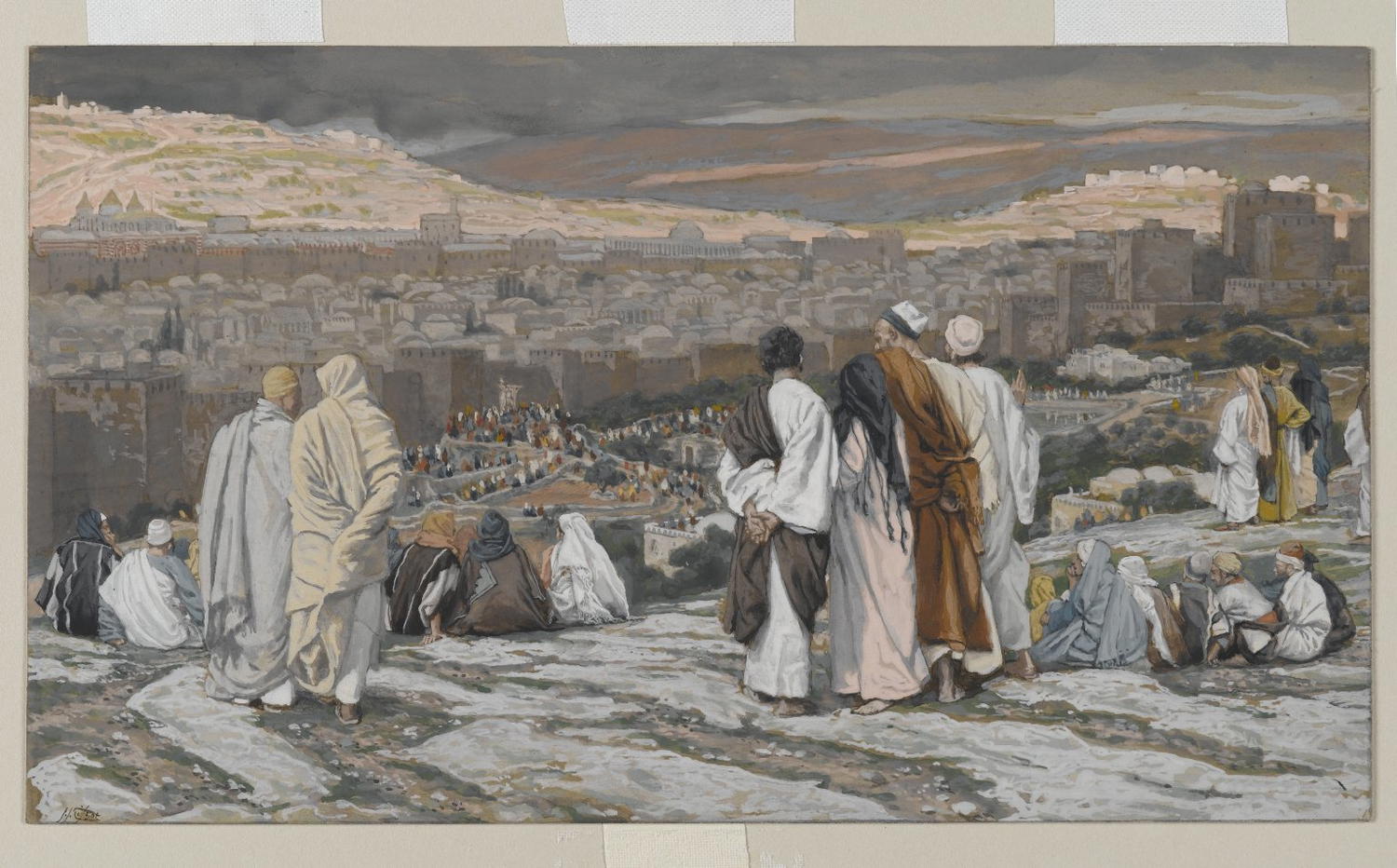 The Disciples Having Left Their Hiding Place Watch from Afar in Agony