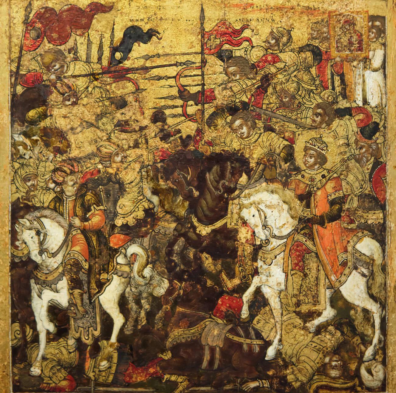 Battle of the Byzantine Emperor Manuel I Komnenos against the Saracens