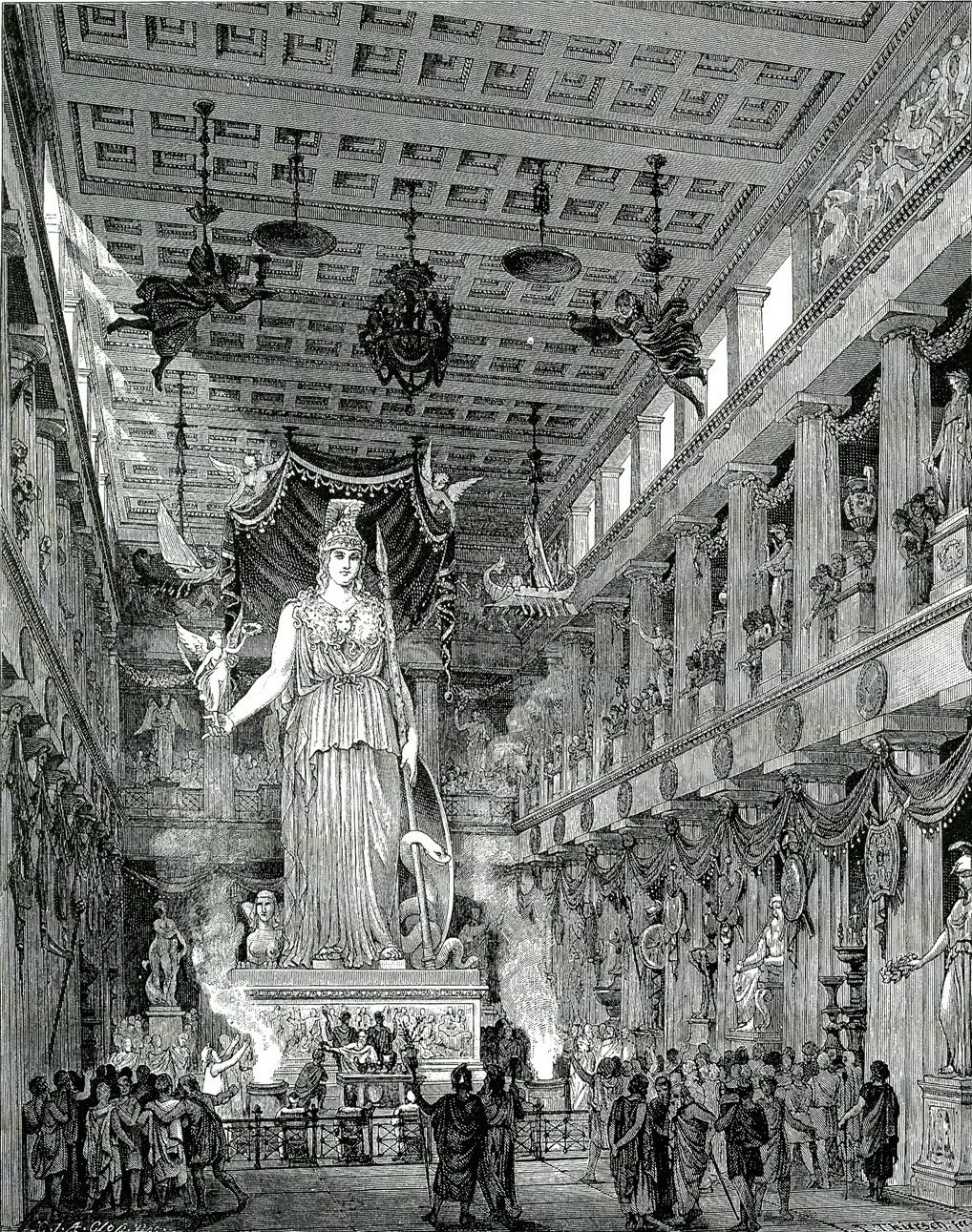 The interior of the Parthenon