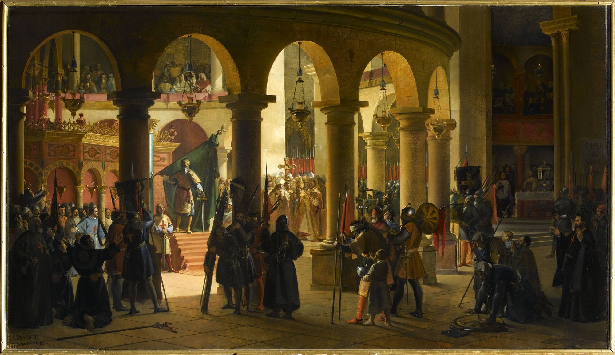 August Godfrey of Bouillon deposits the trophies of Ascalon in the Church of the Holy Sepulchre