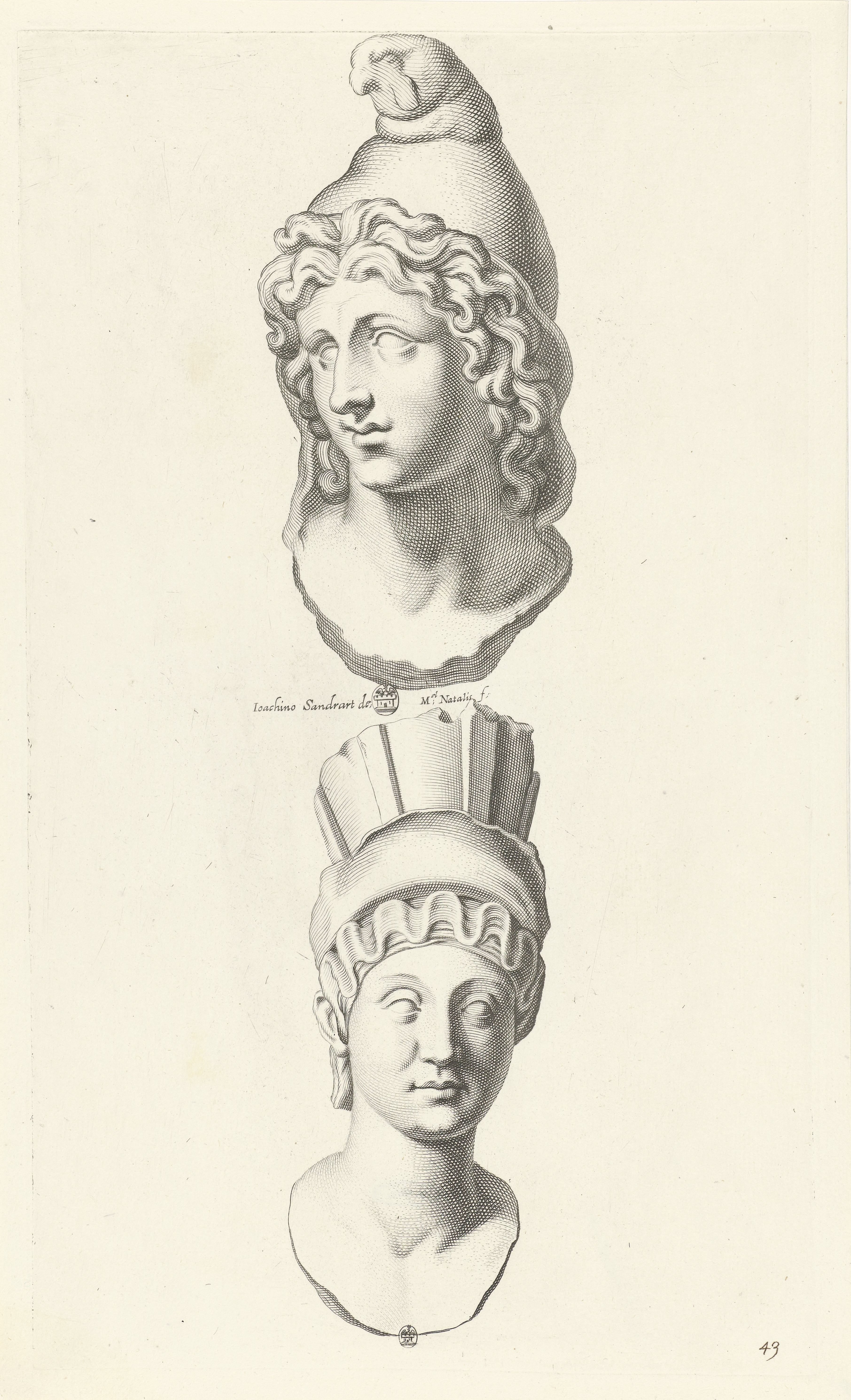 Portretten van Paris en CybeleMichel Natalis (mentioned on object)